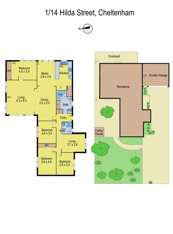 1/14 Hilda Street, Cheltenham VIC 3192 - Floorplan