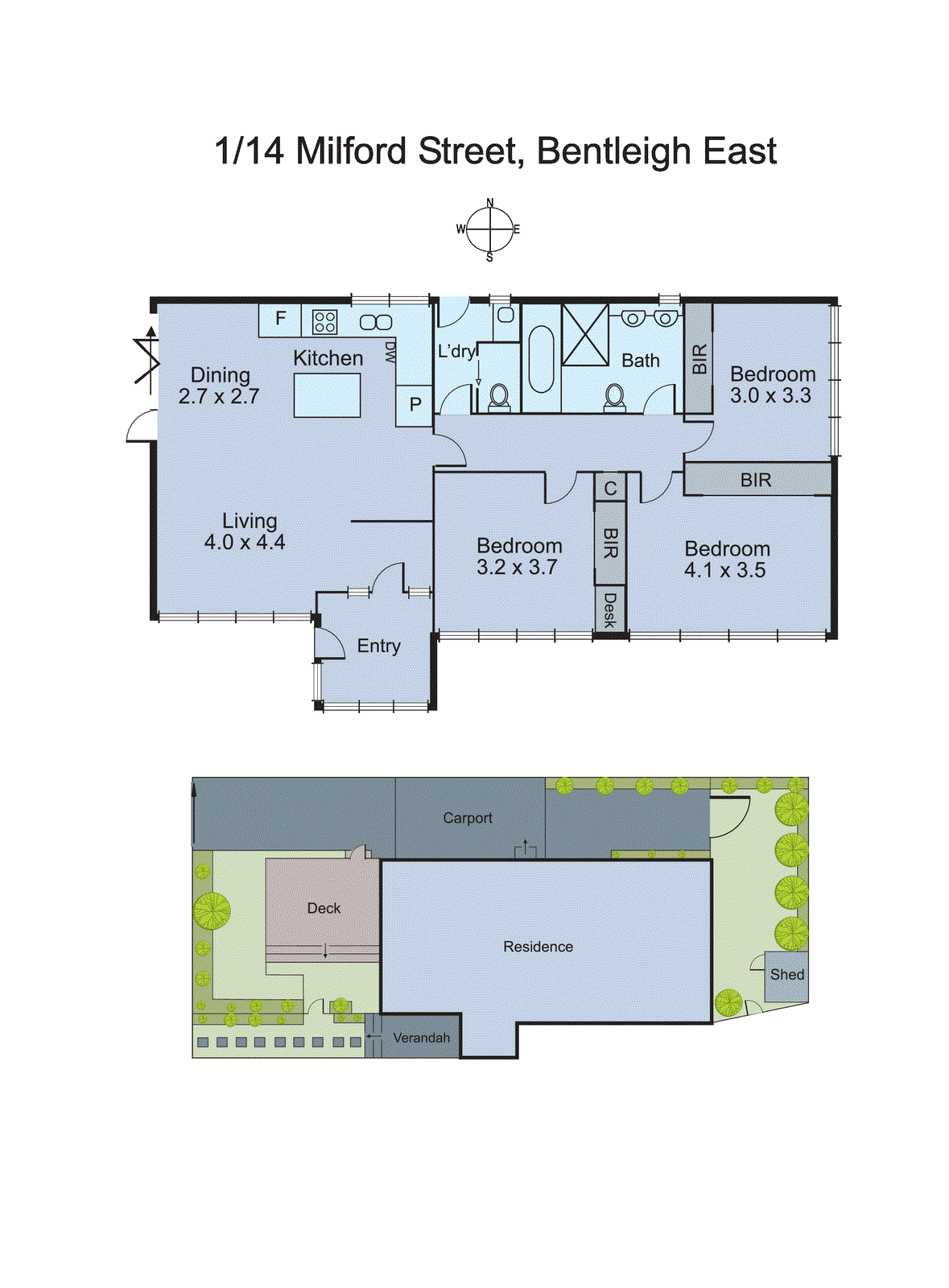 1/14 Milford Street, Bentleigh East VIC 3165 - Floorplan