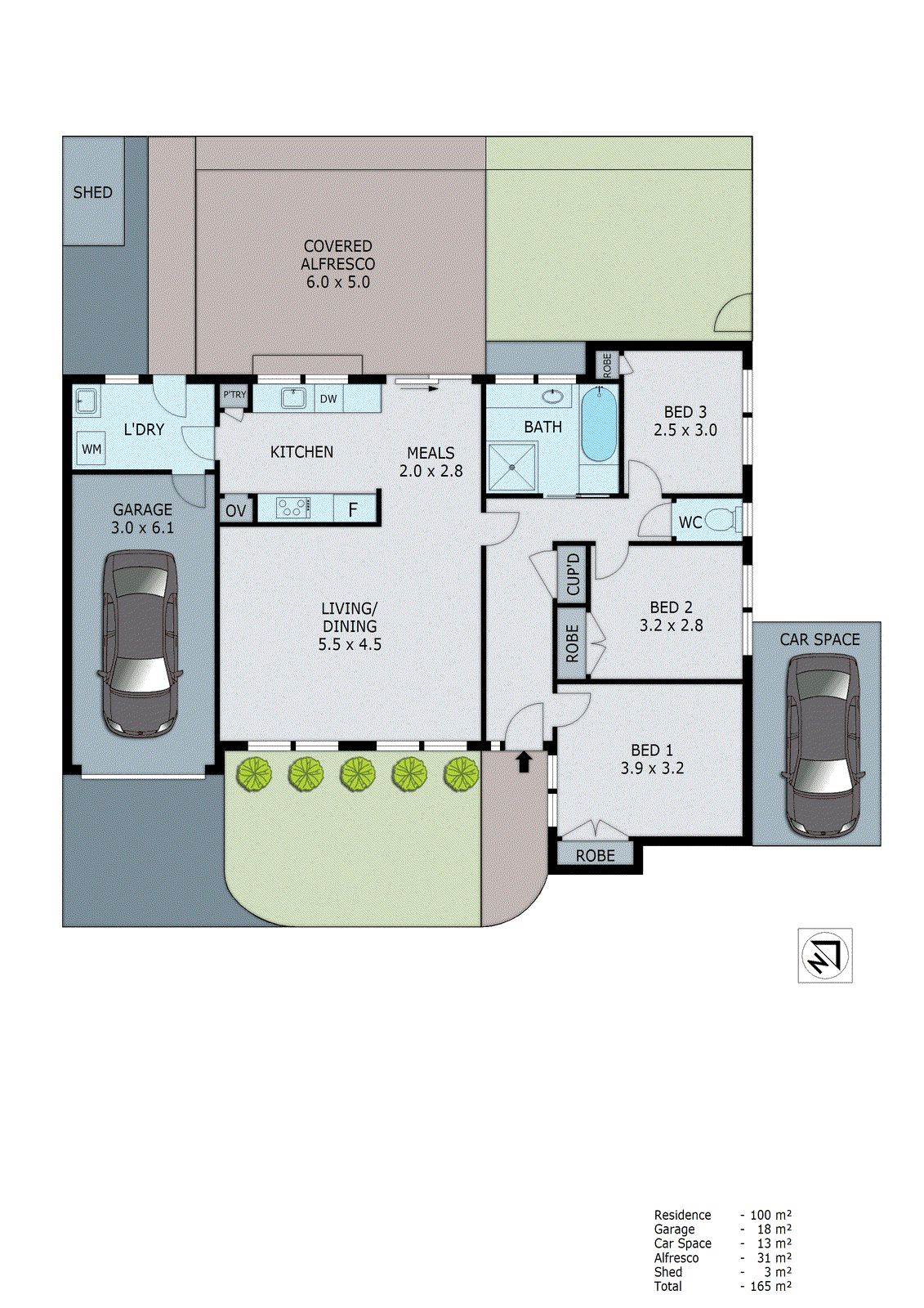 1/140-142 Wells Road, Aspendale Gardens VIC 3195 - Floorplan