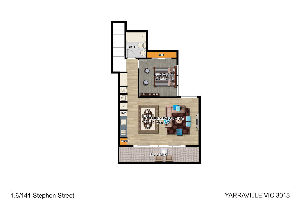 1/141 Stephen Street, YARRAVILLE VIC 3013 - Floorplan