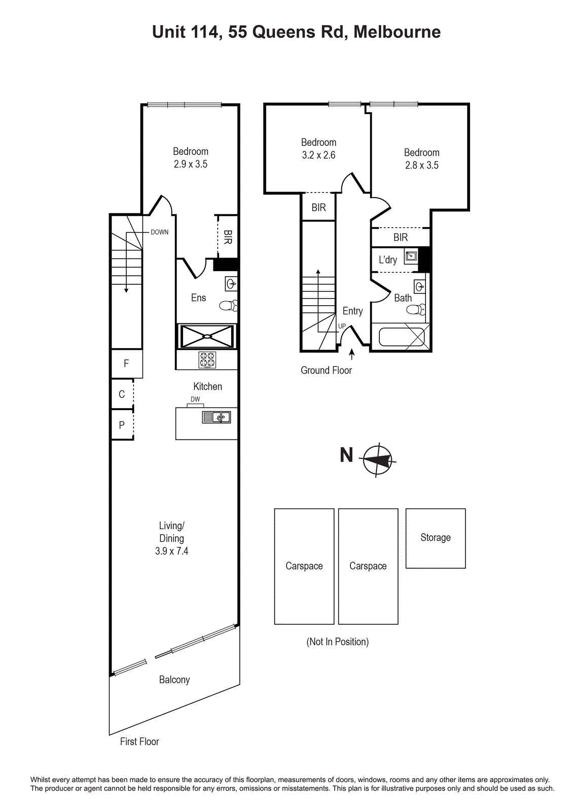 114/55 Queens Road, Melbourne VIC 3004 - Floorplan