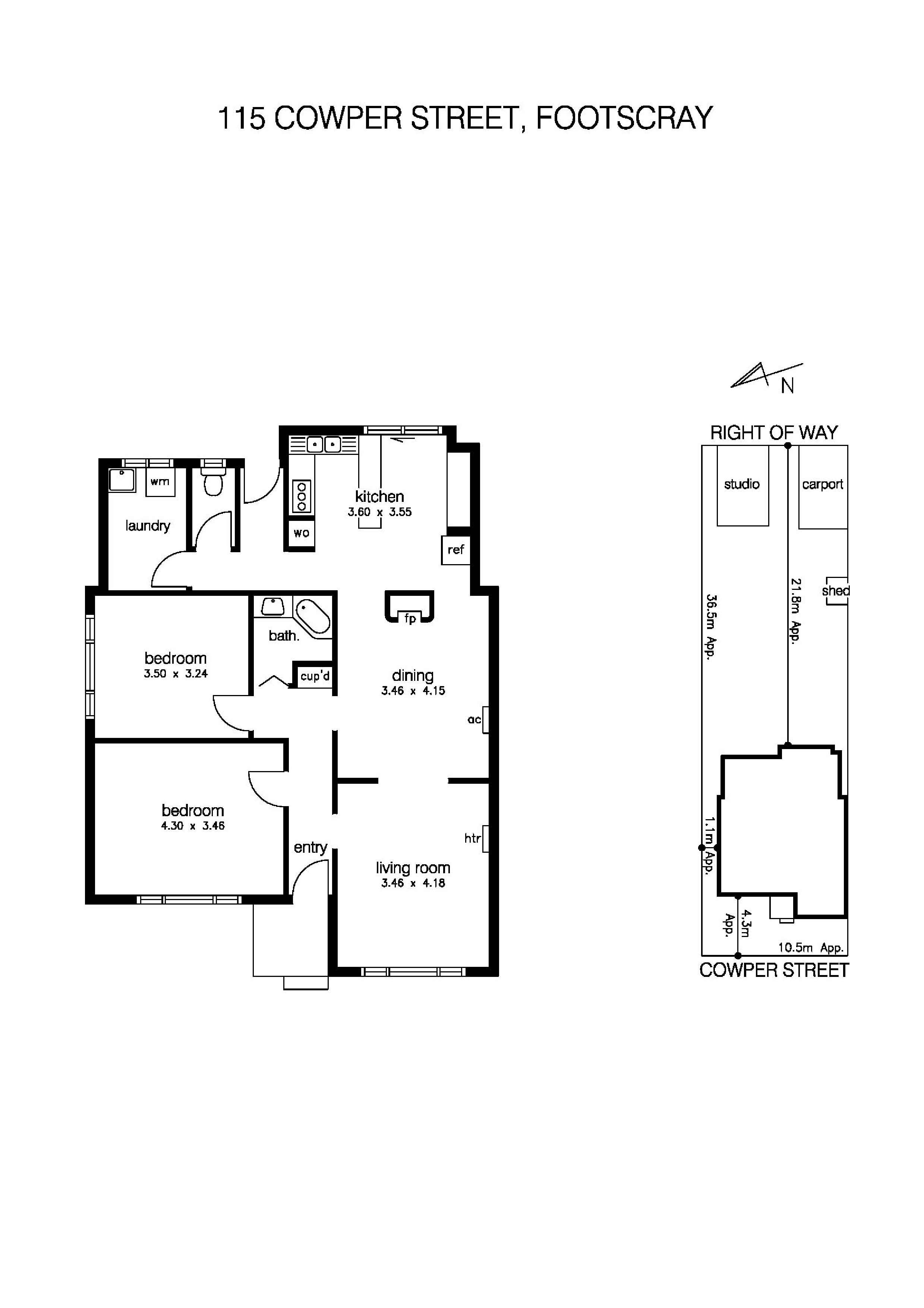 115 Cowper Street, FOOTSCRAY VIC 3011 - Floorplan
