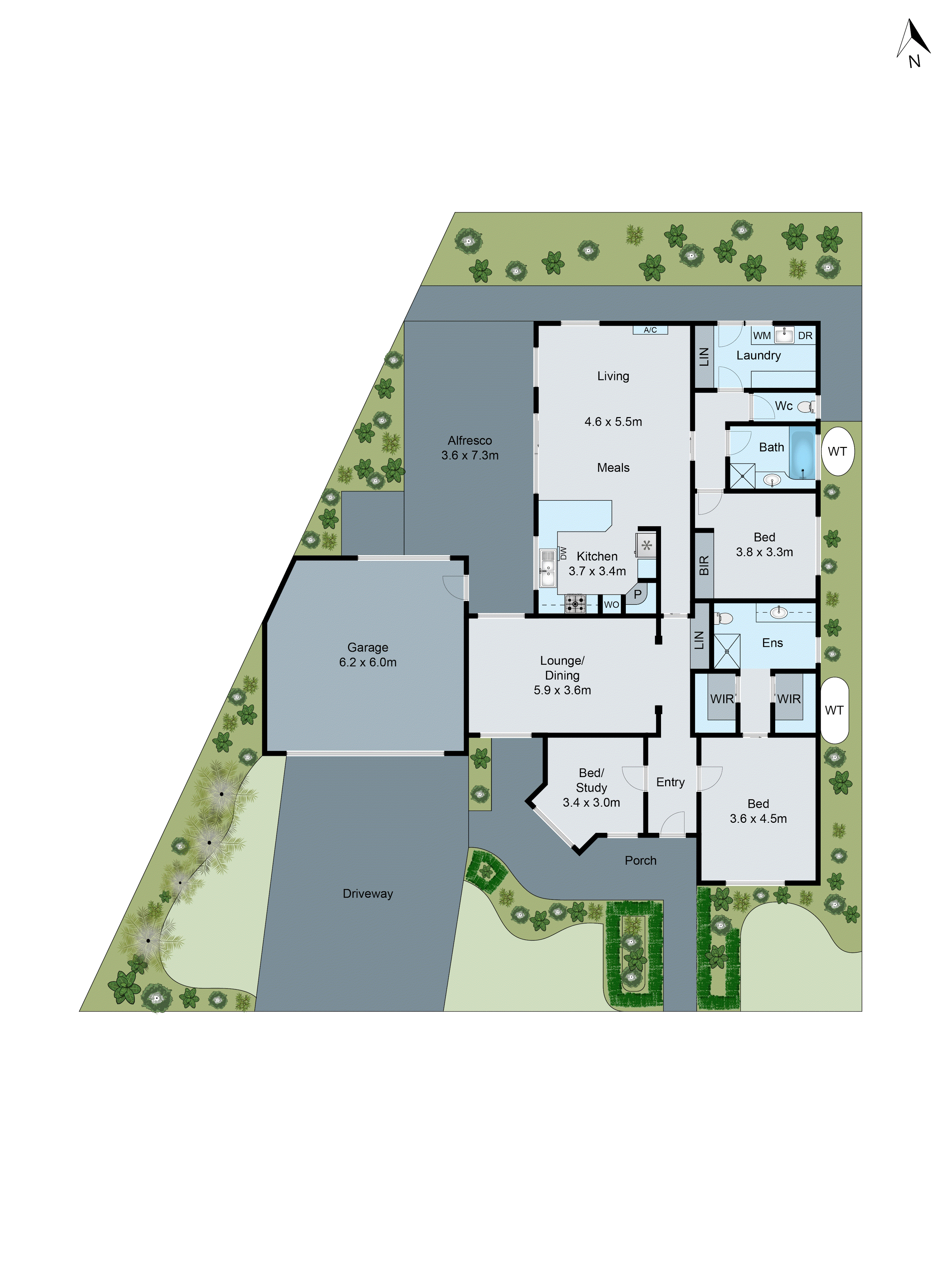 1/16 Knollbrook Close, Highton VIC 3216 - Floorplan