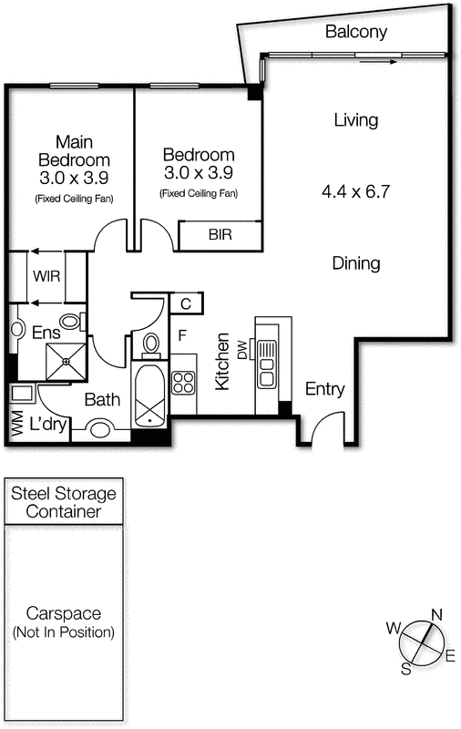 116/88 Park Street, South Melbourne VIC 3205 - Floorplan