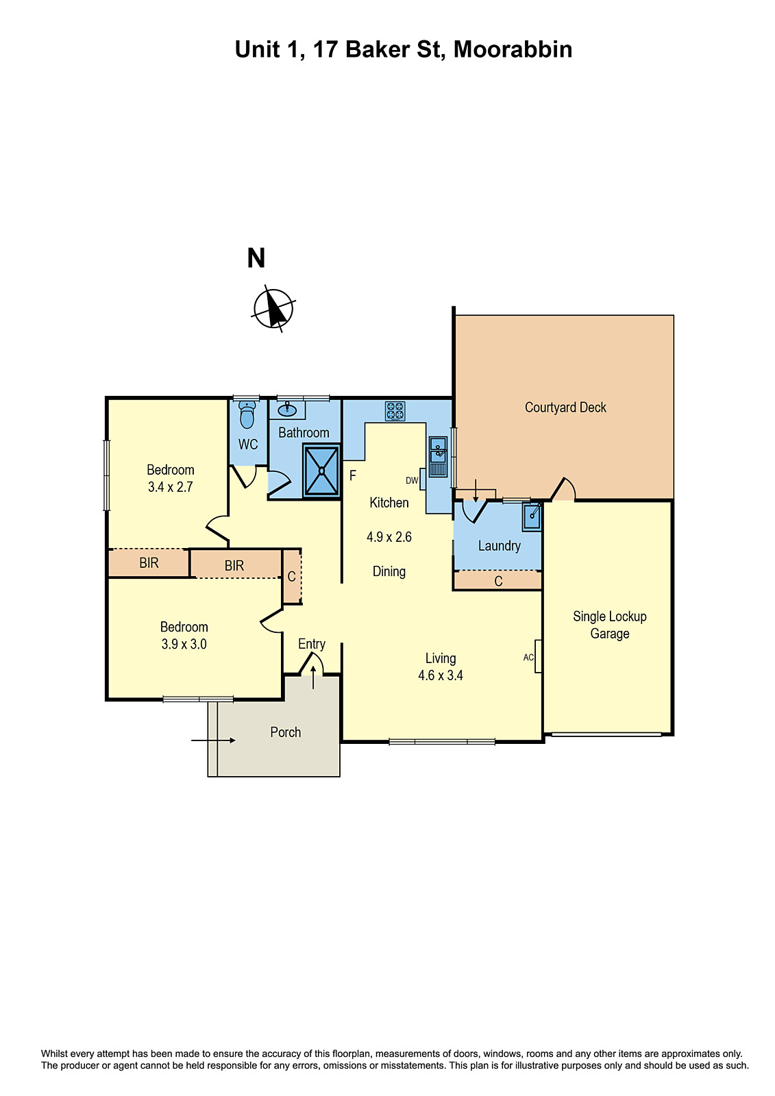 1/17 Baker Street, Moorabbin VIC 3189 - Floorplan