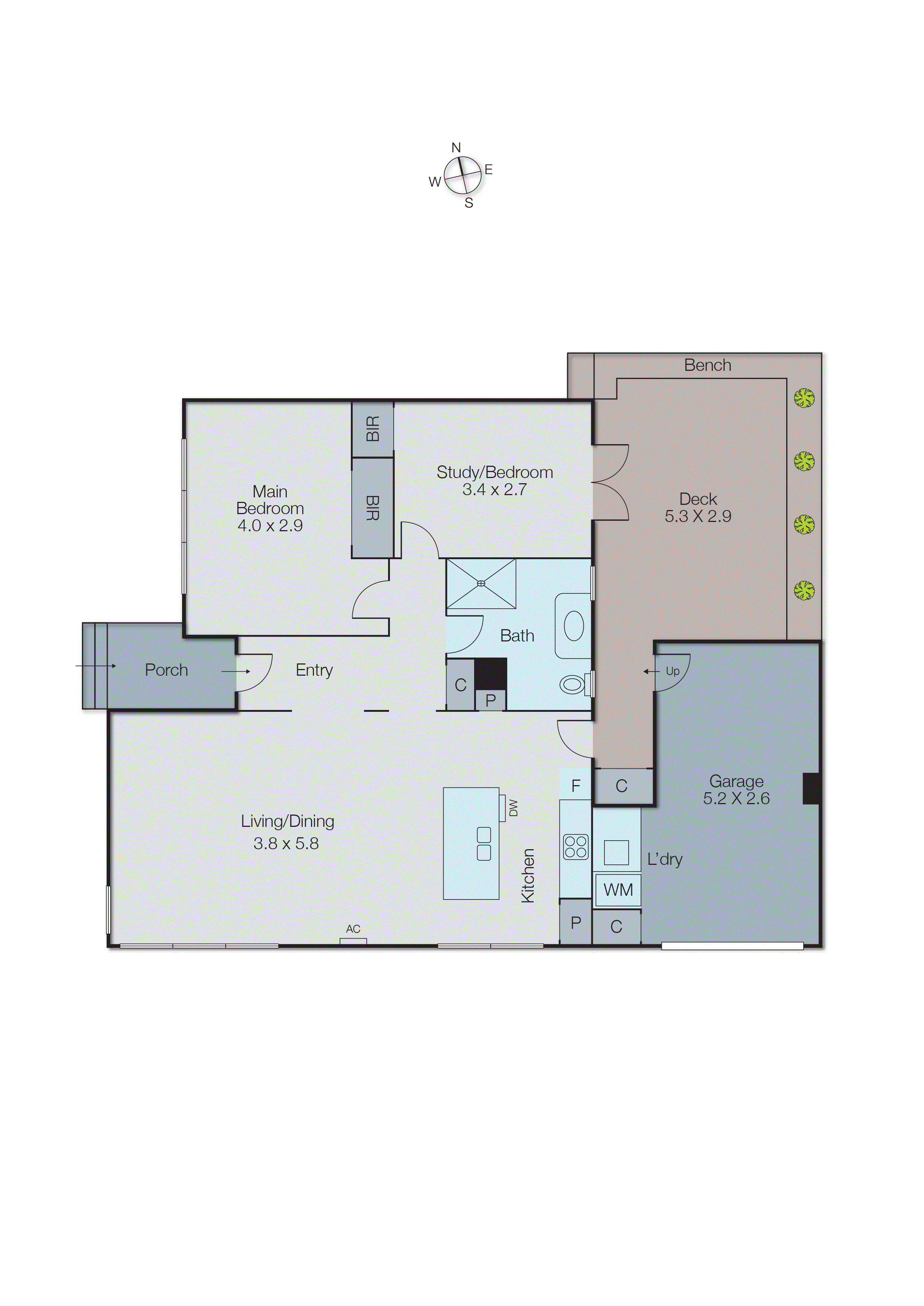 1/17 First Street, Black Rock VIC 3193 - Floorplan