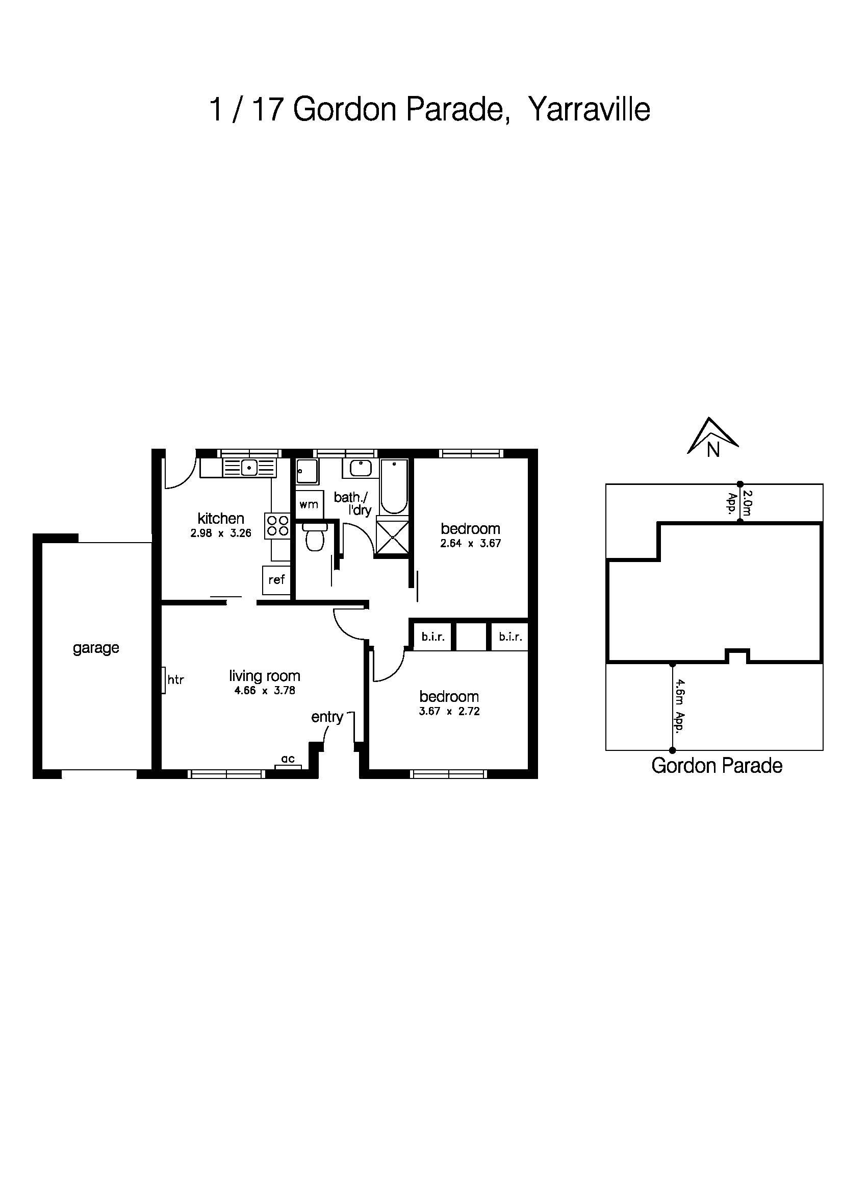 1/17 Gordon Parade, YARRAVILLE VIC 3013 - Floorplan