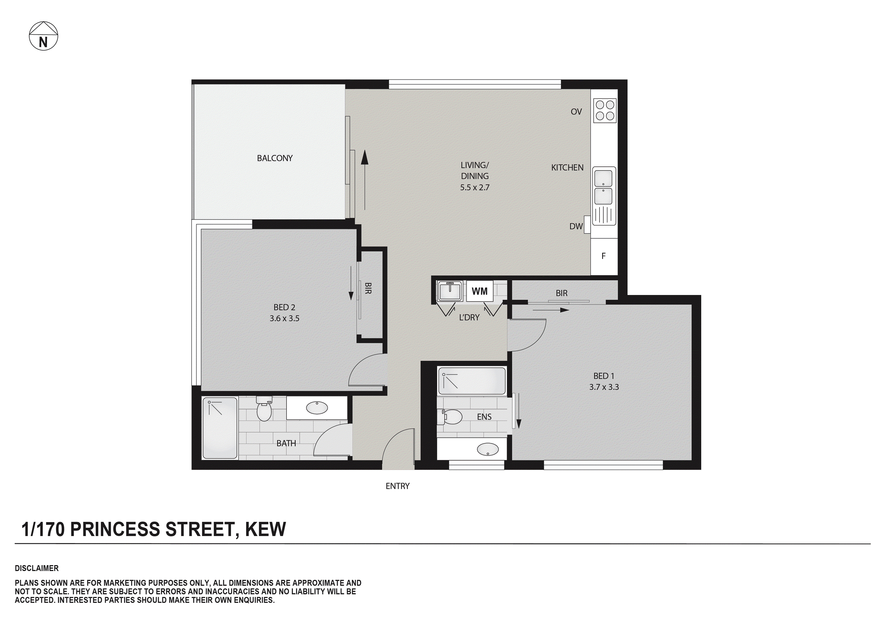 1/170 Princess Street, Kew VIC 3101 - Floorplan