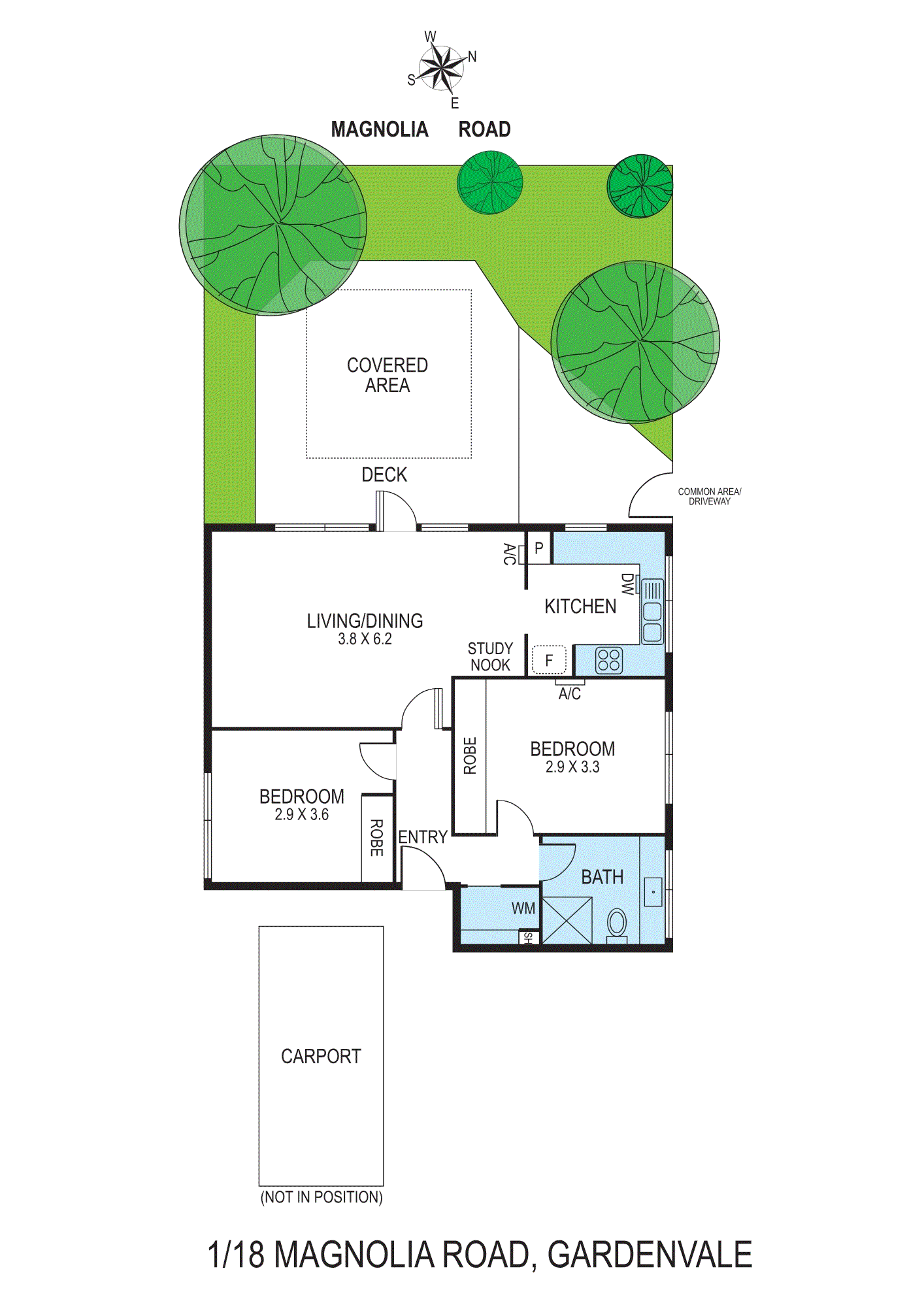 1/18 Magnolia Road, Gardenvale VIC 3185 - Floorplan