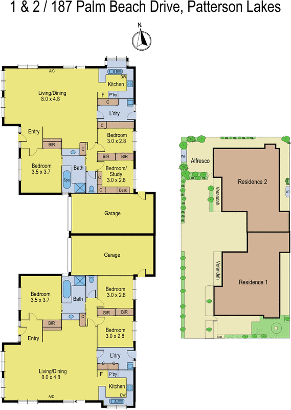 1/187 Palm Beach Drive, Patterson Lakes VIC 3197 - Floorplan