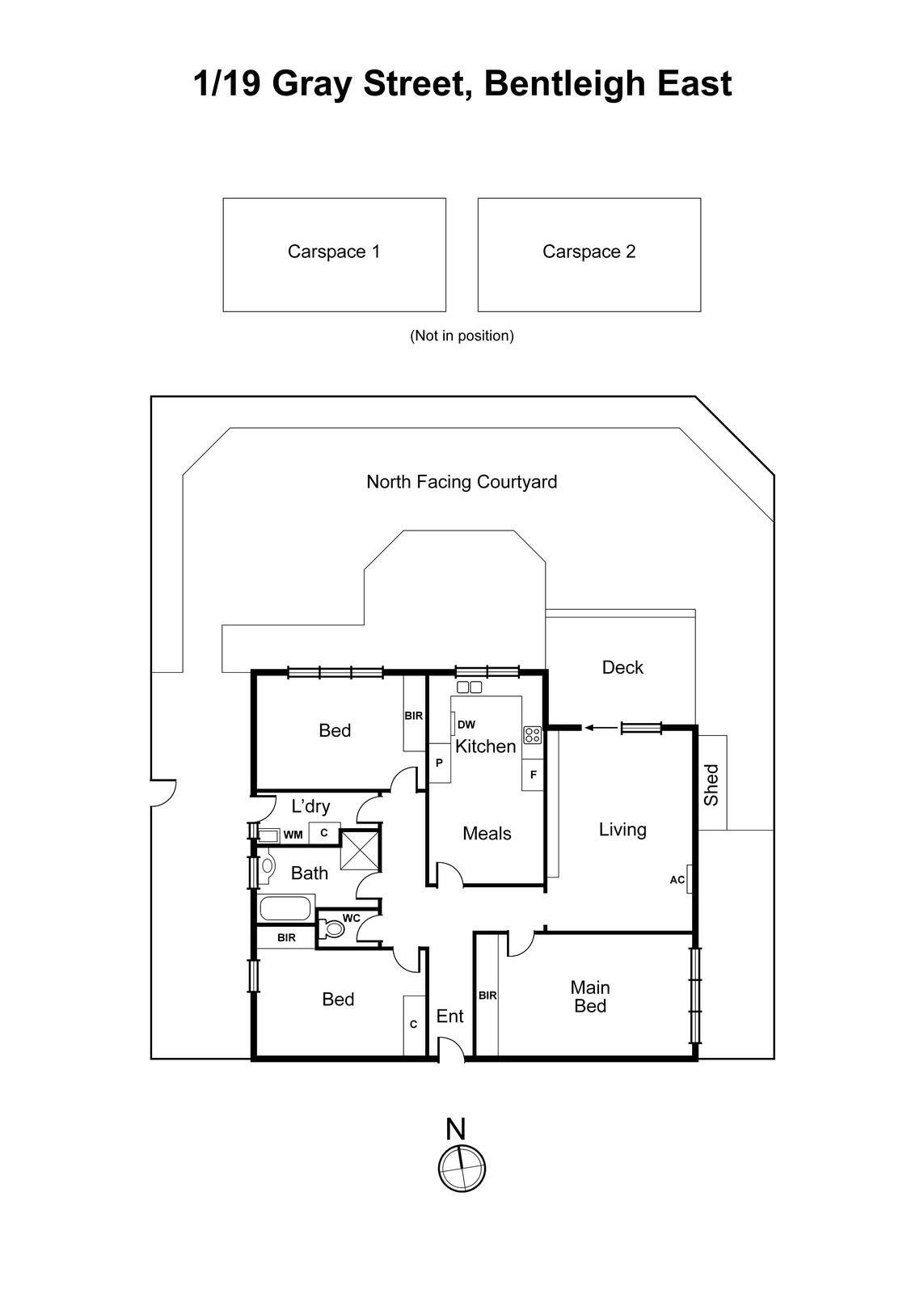 1/19 Gray Street, Bentleigh East VIC 3165 - Floorplan