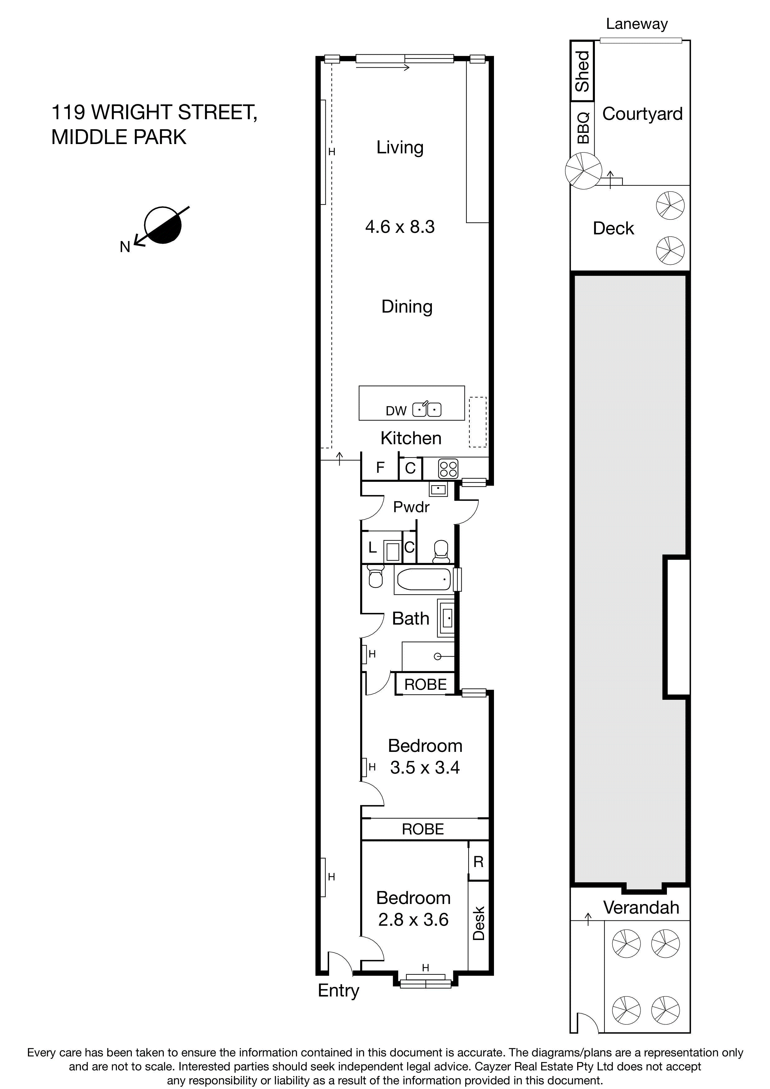119 Wright Street, MIDDLE PARK VIC 3206 - Floorplan