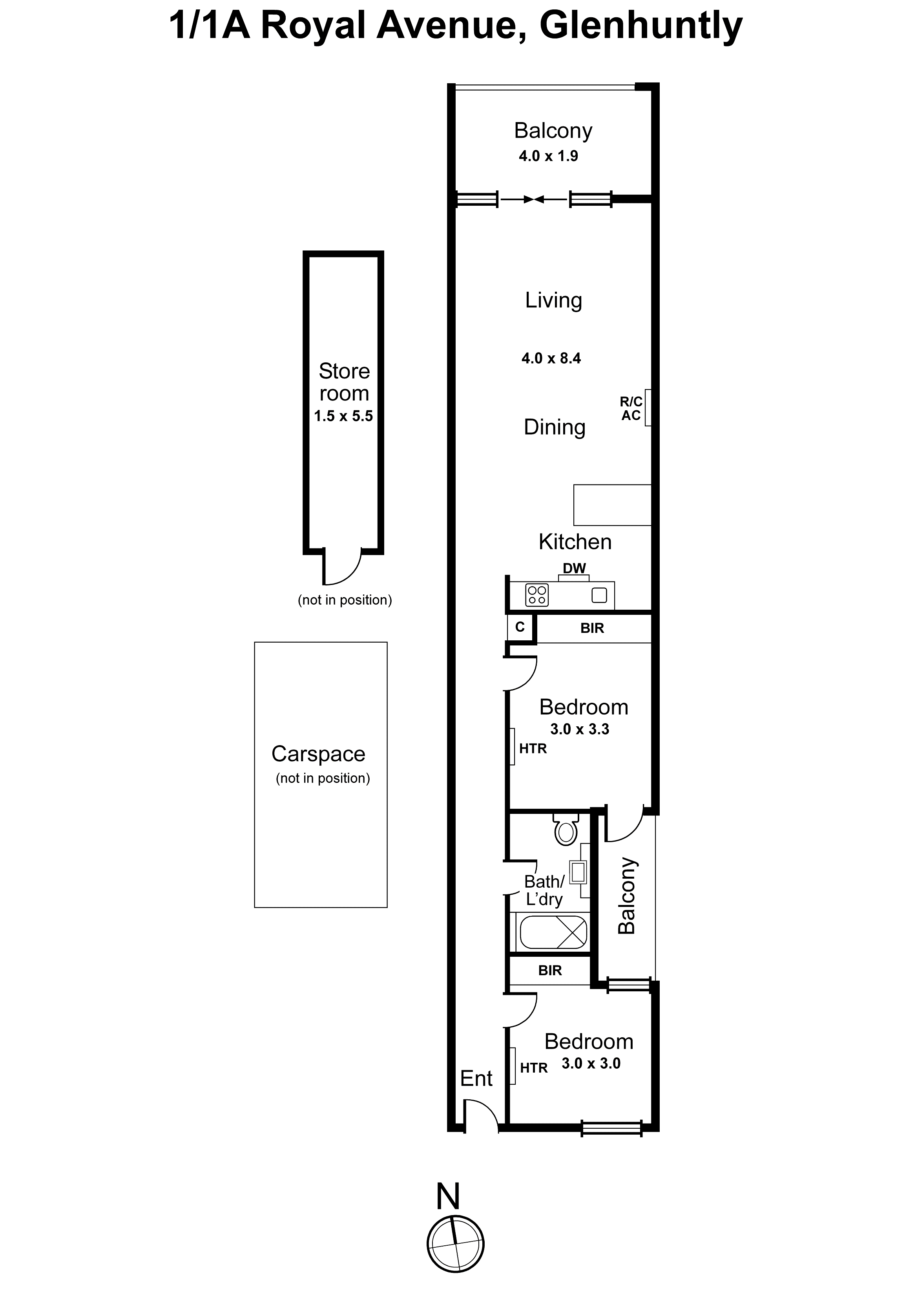 1/1A Royal Avenue, Glen Huntly VIC 3163 - Floorplan