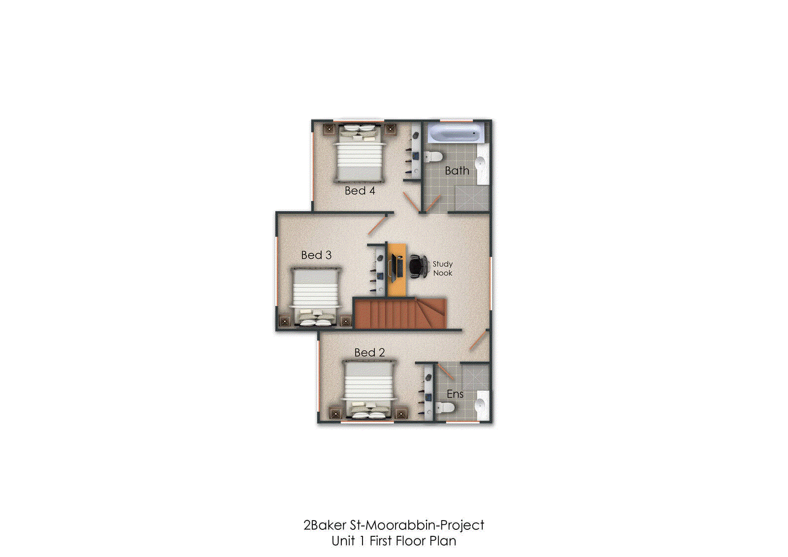1/2 Baker Street, Moorabbin VIC 3189 - Floorplan