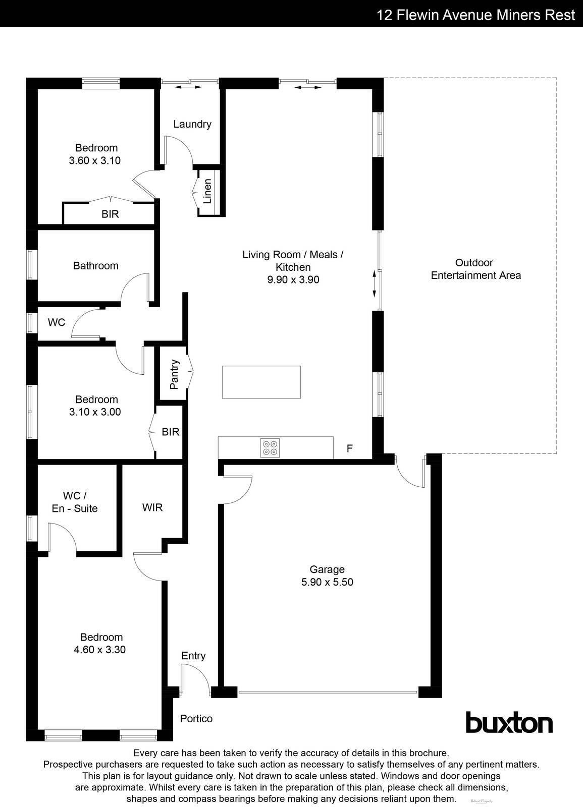 12 Flewin Avenue, Miners Rest VIC 3352 - Floorplan