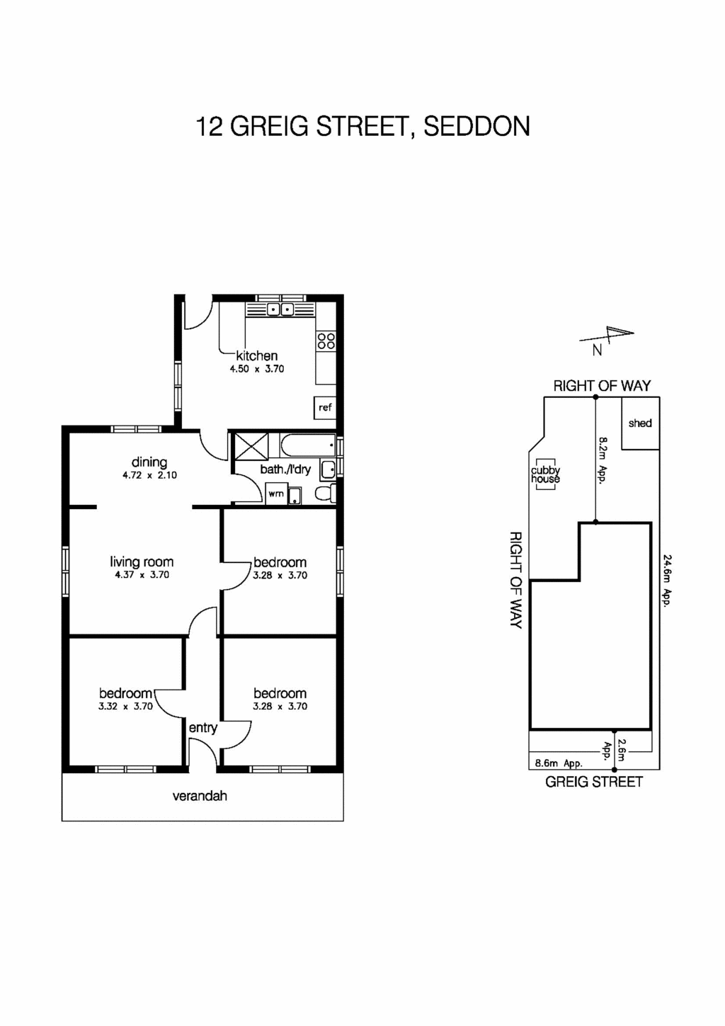 12 Greig Street, SEDDON VIC 3011 - Floorplan