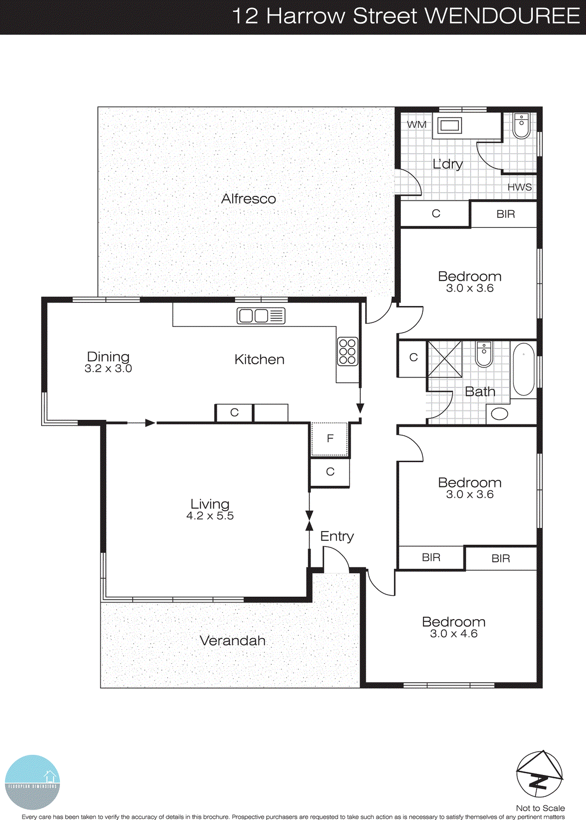 12 Harrow Street, Wendouree VIC 3355 - Floorplan