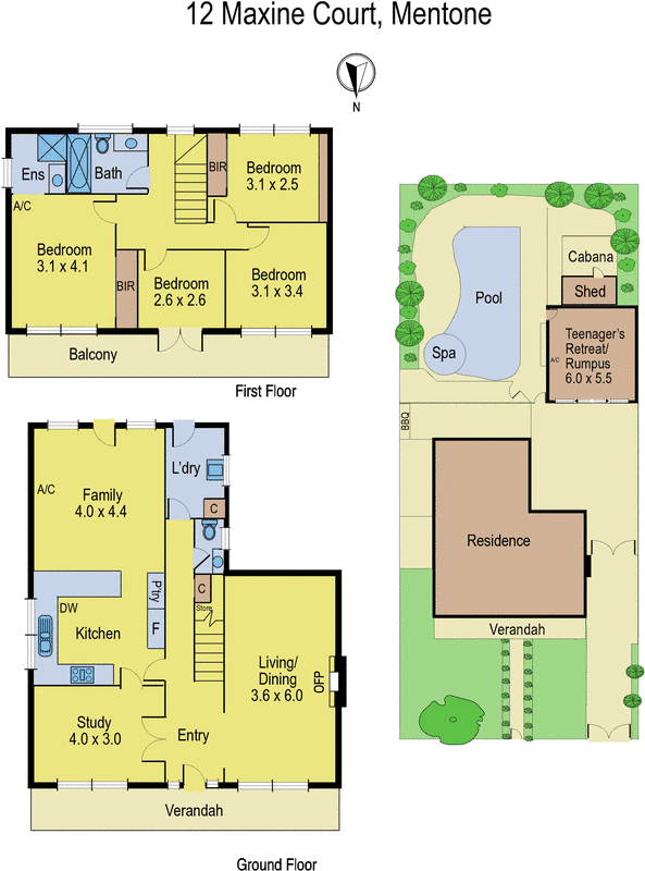 12 Maxine Court, Mentone VIC 3194 - Floorplan