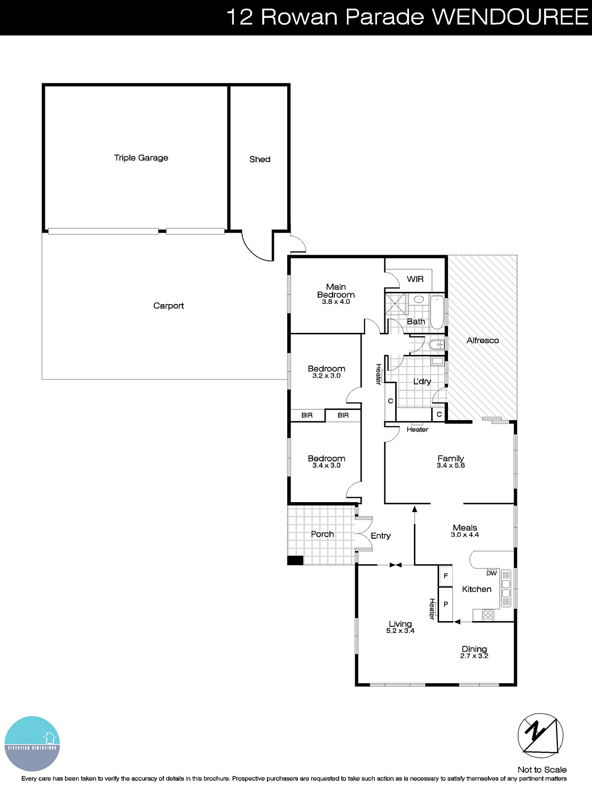 12 Rowan Parade, Wendouree VIC 3355 - Floorplan