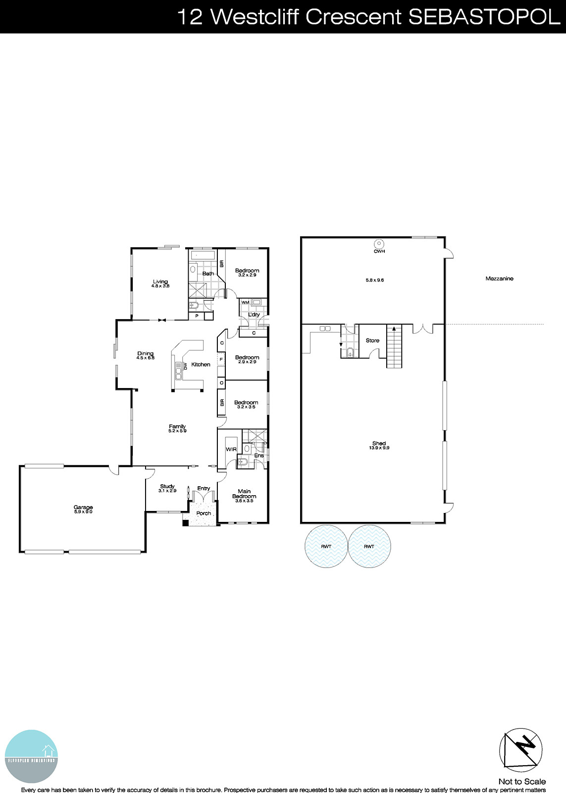 12 Westcliffe Crescent, Sebastopol VIC 3356 - Floorplan