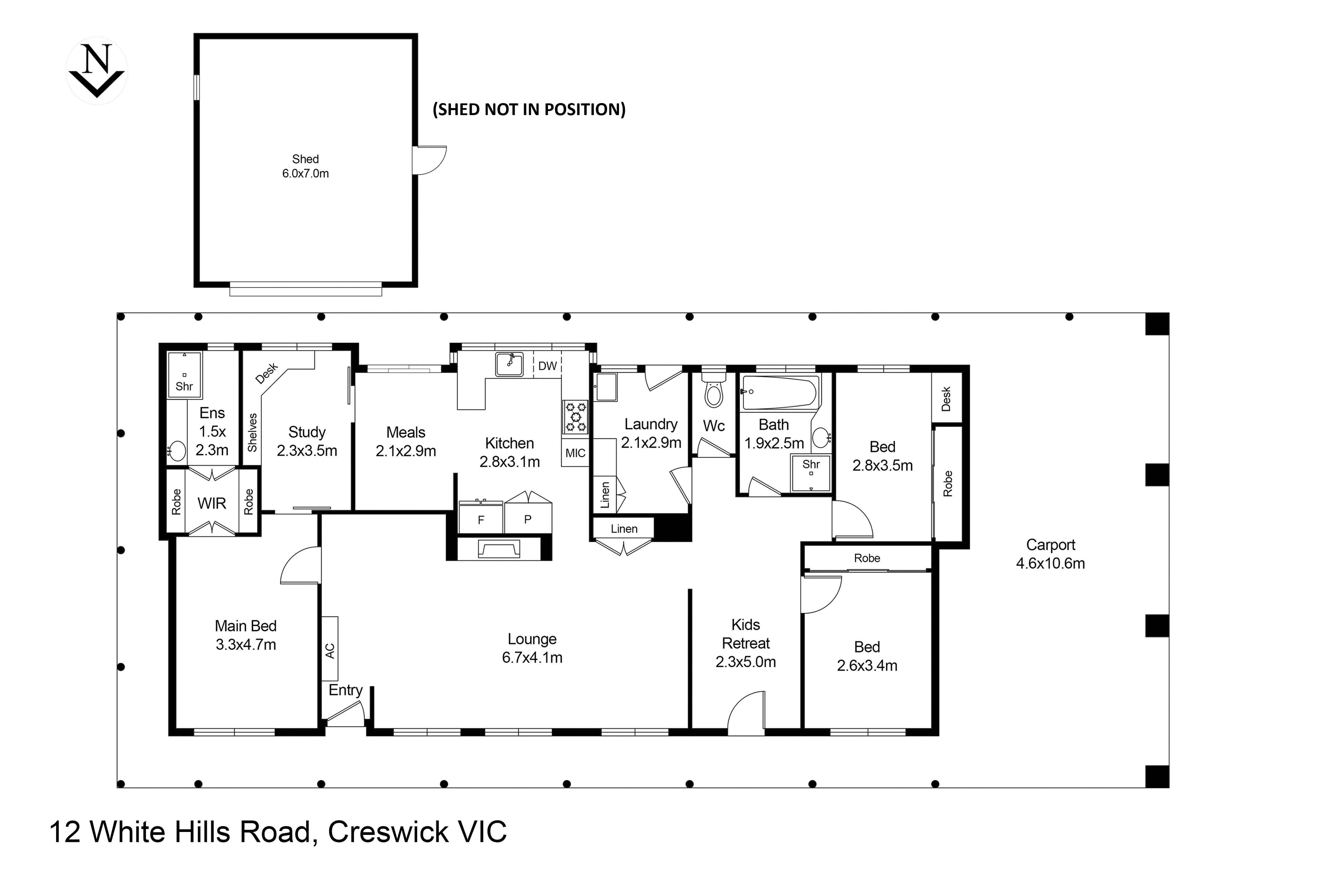 12 White Hills Road, Creswick VIC 3363 - Floorplan