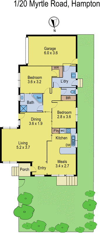1/20 Myrtle Road, Hampton VIC 3188 - Floorplan