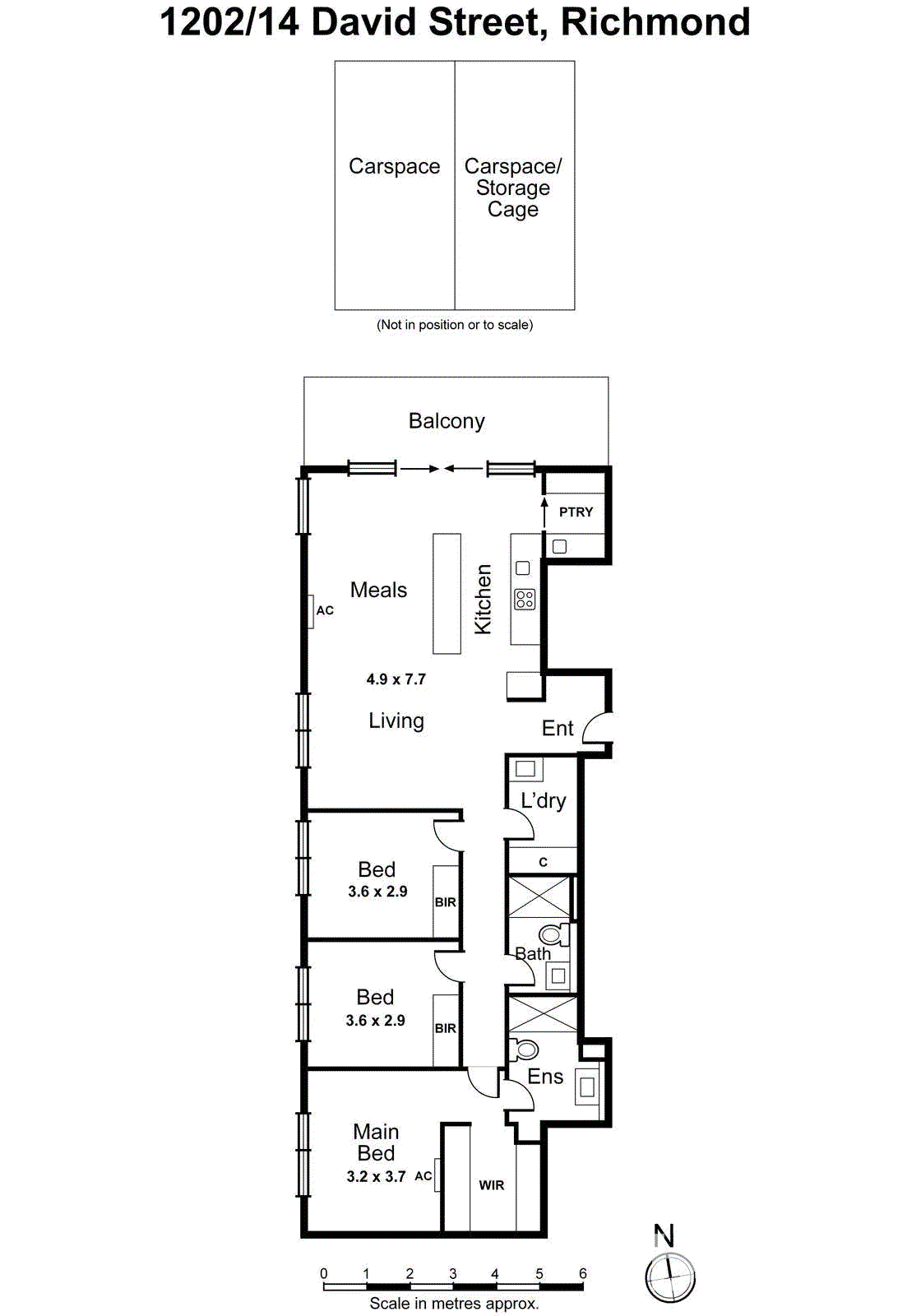 1202/14 David Street, Richmond VIC 3121 - Floorplan