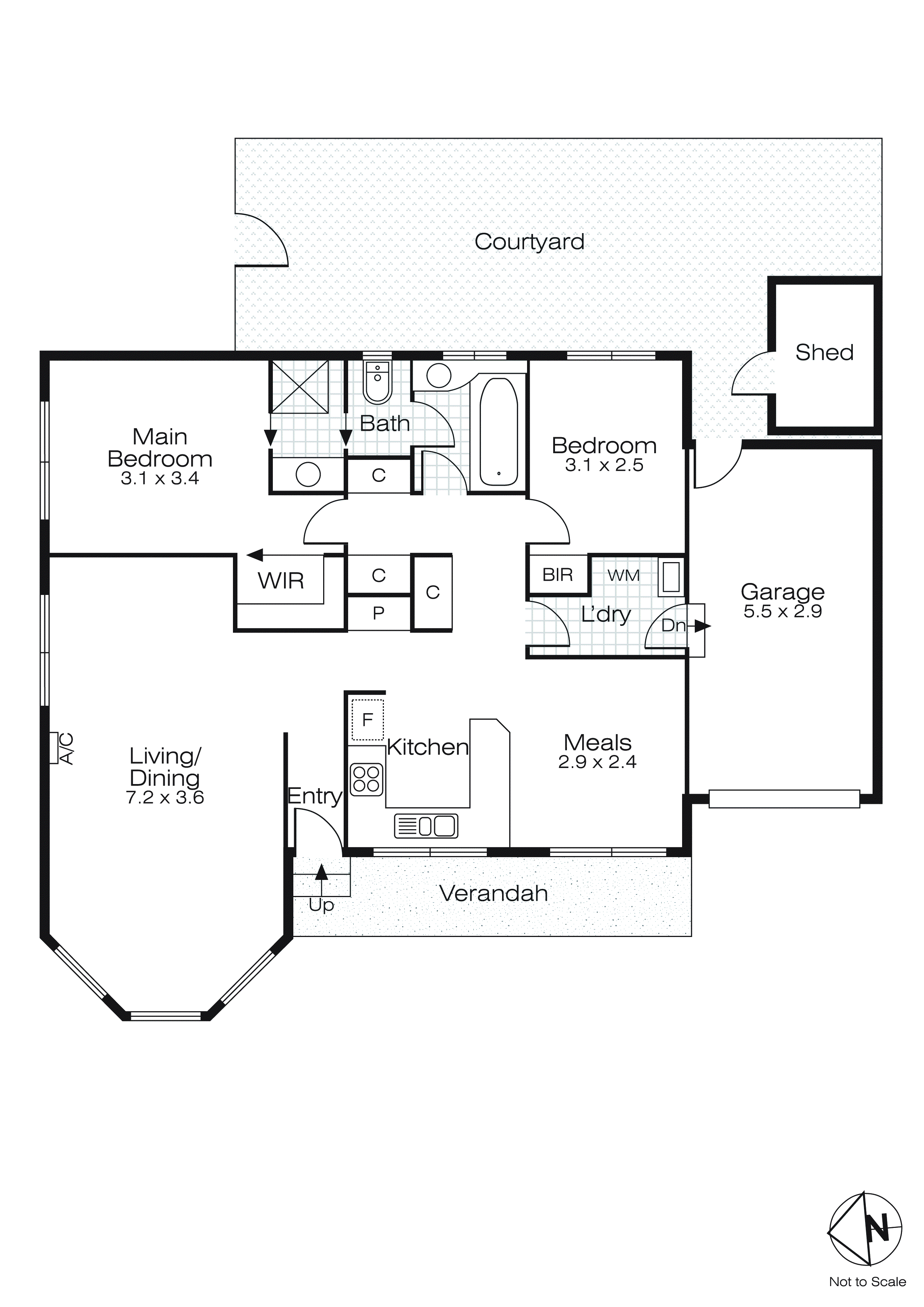 1/203 Ripon Street, Ballarat Central VIC 3350 - Floorplan