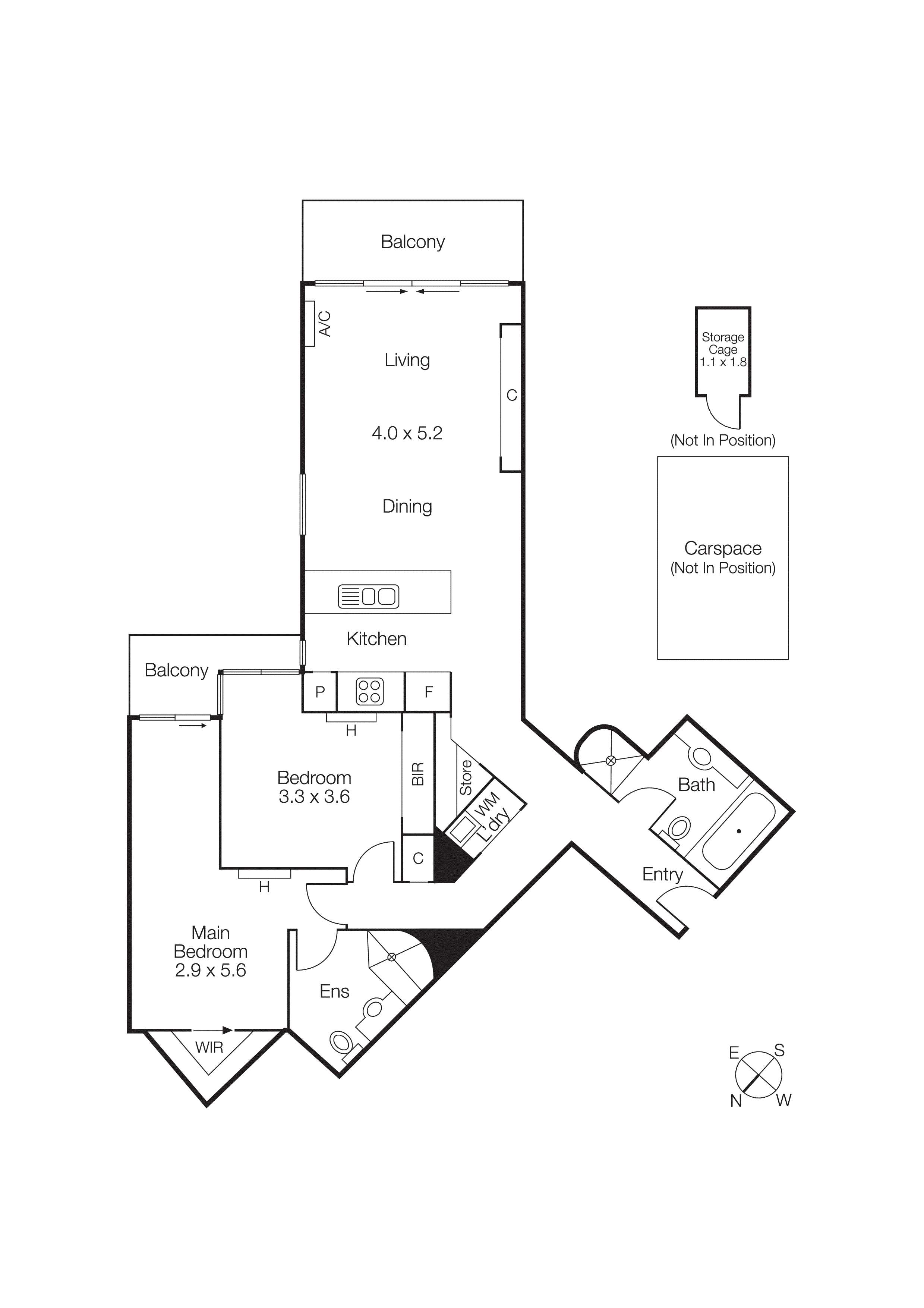 1205/20 Rakaia Way, Docklands VIC 3008 - Floorplan