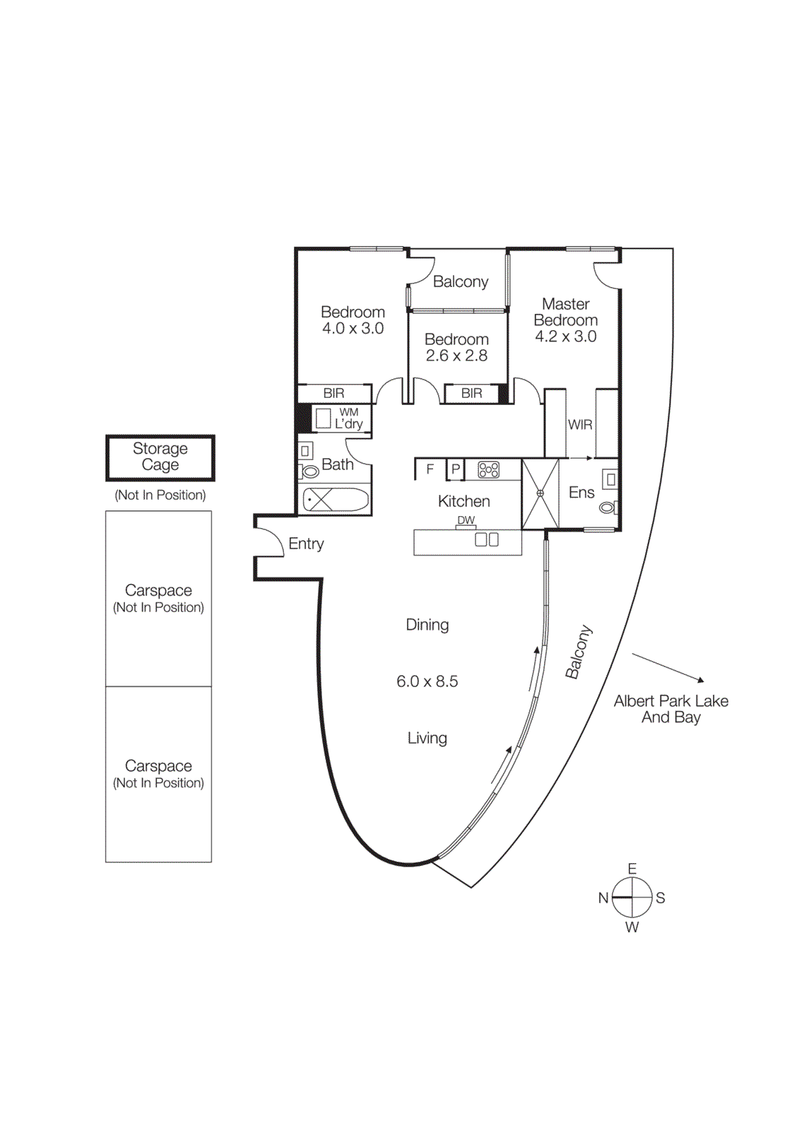 1206/55 Queens Road, Melbourne VIC 3004 - Floorplan
