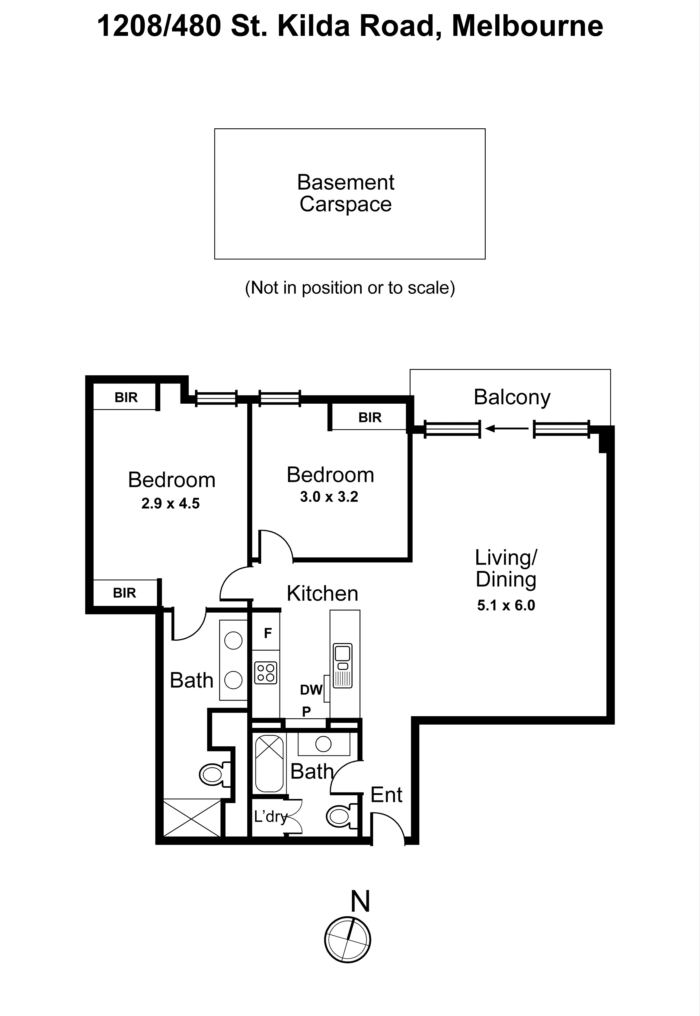 1208/480 St Kilda Road, Melbourne VIC 3004 - Floorplan