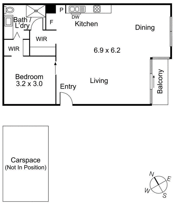 1208/83 Queens Road, Melbourne VIC 3004 - Floorplan