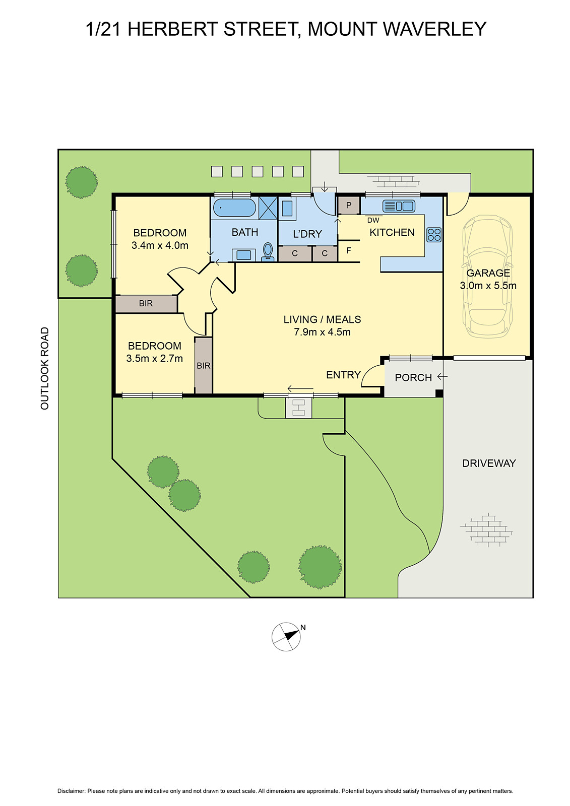 1/21 Herbert Street, Mount Waverley VIC 3149 - Floorplan