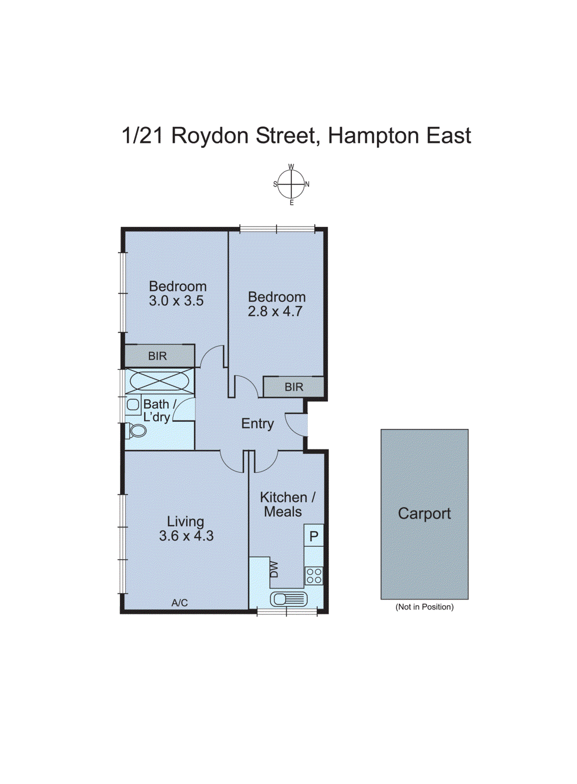 1/21 Roydon Street, Hampton East VIC 3188 - Floorplan