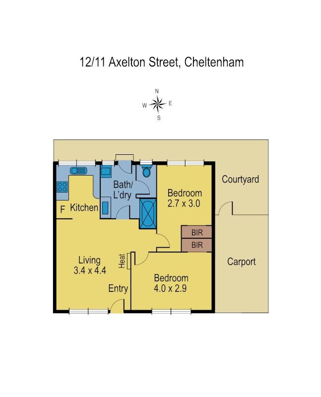 12/11 Axelton Street, CHELTENHAM VIC 3192 - Floorplan
