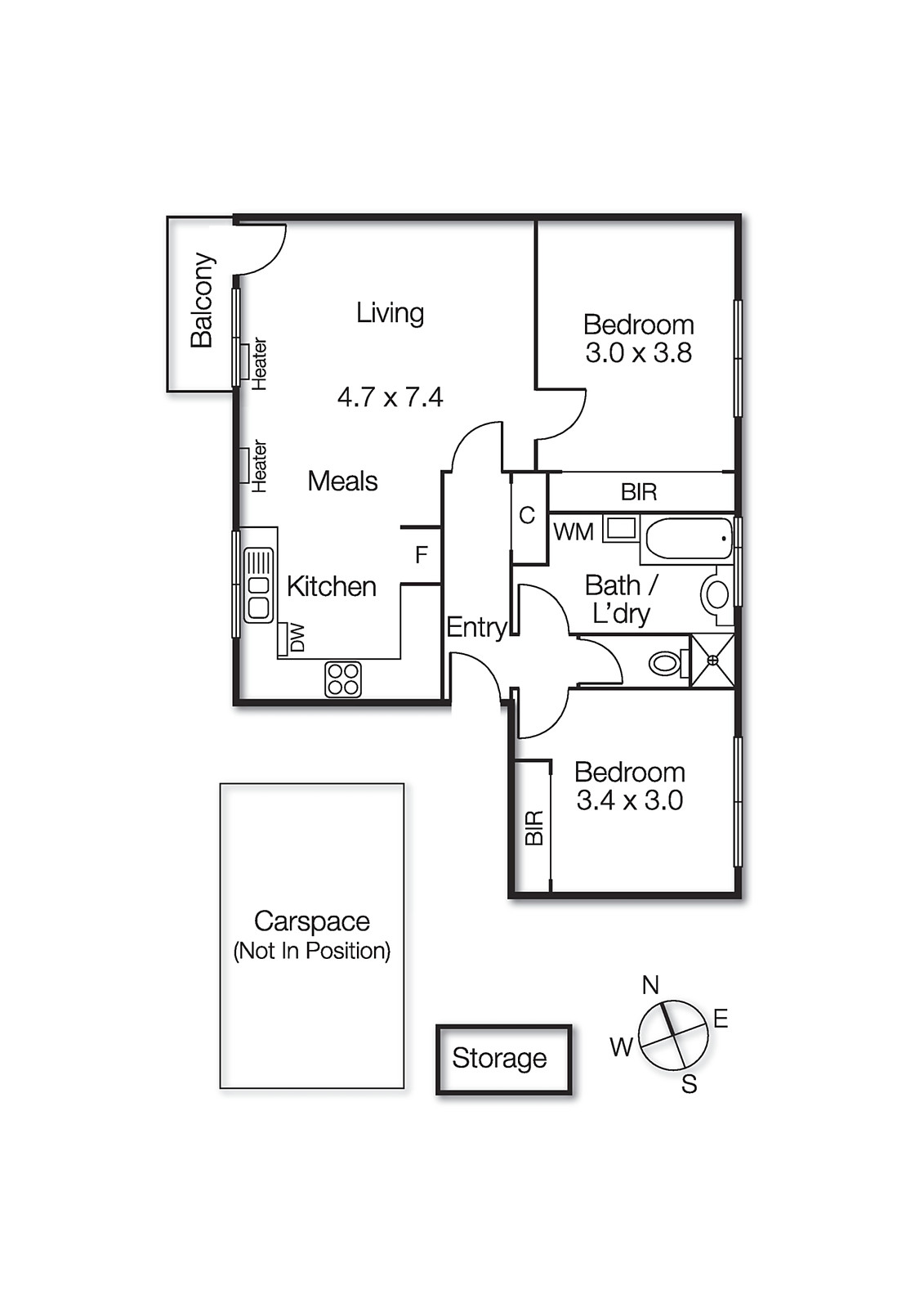 12/11 The Avenue, Balaclava VIC 3183 - Floorplan
