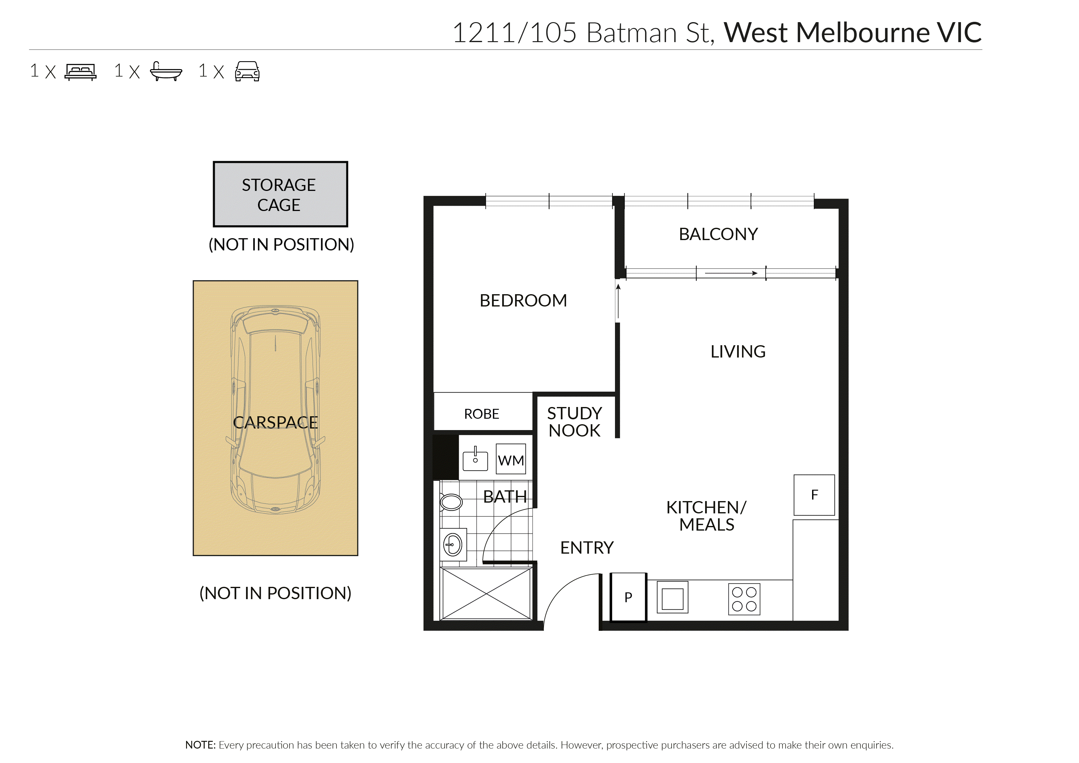 1211/105 Batman Street, West Melbourne VIC 3003 - Floorplan