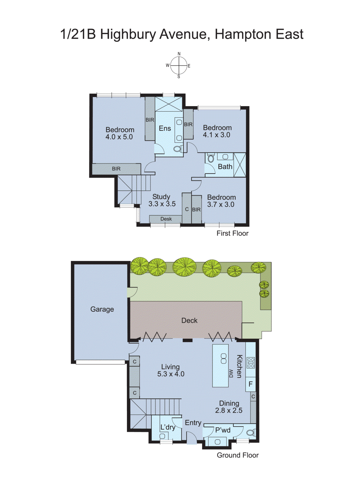 1/21B Highbury Avenue, Hampton East VIC 3188 - Floorplan