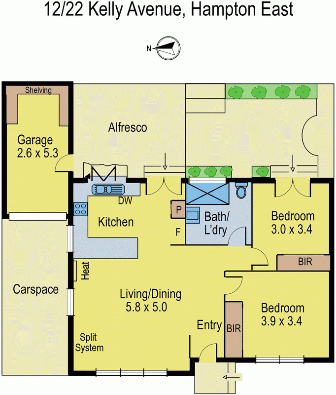 12/22 Kelly Avenue, HAMPTON EAST VIC 3188 - Floorplan