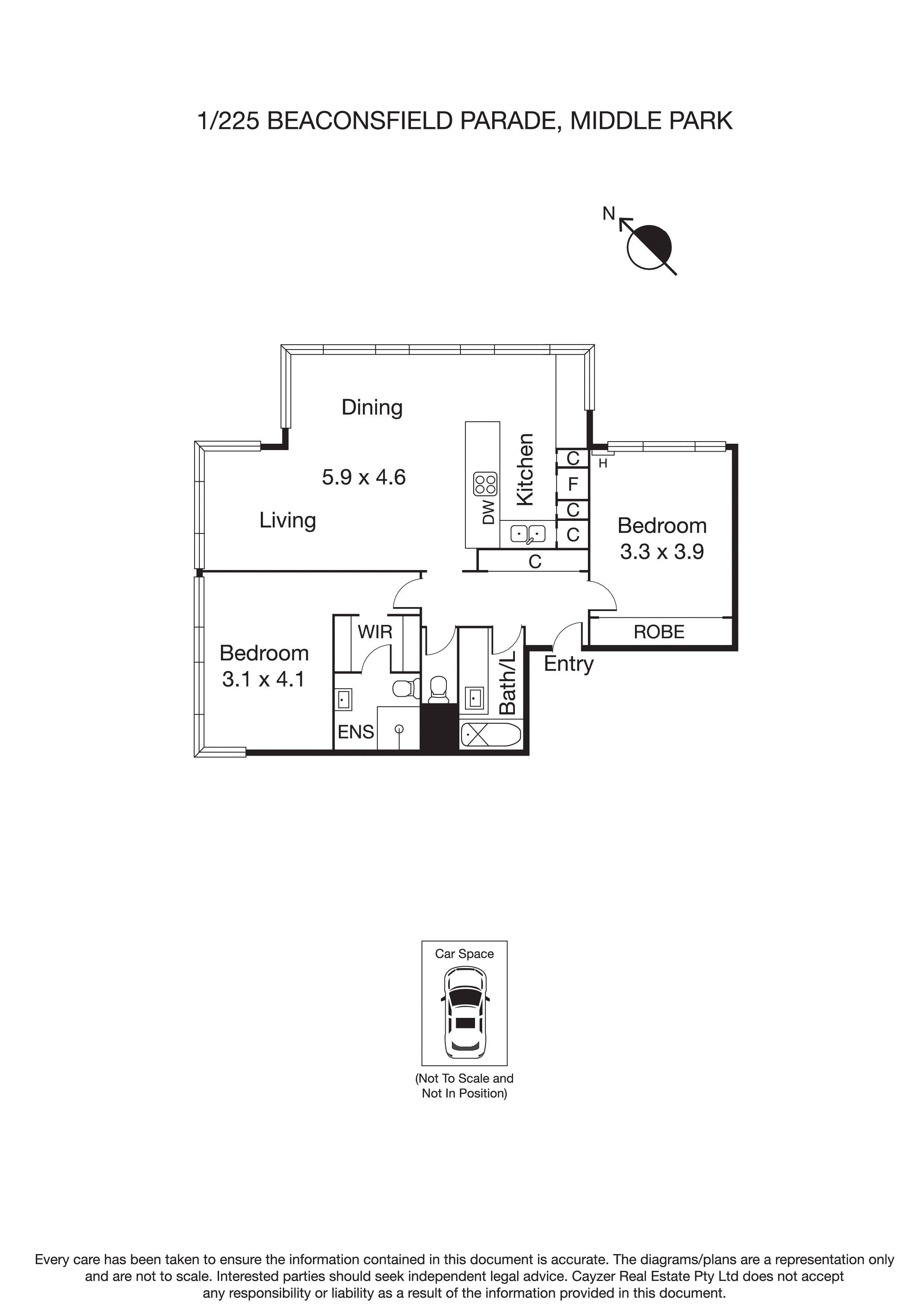 1/225 Beaconsfield Parade, MIDDLE PARK VIC 3206 - Floorplan