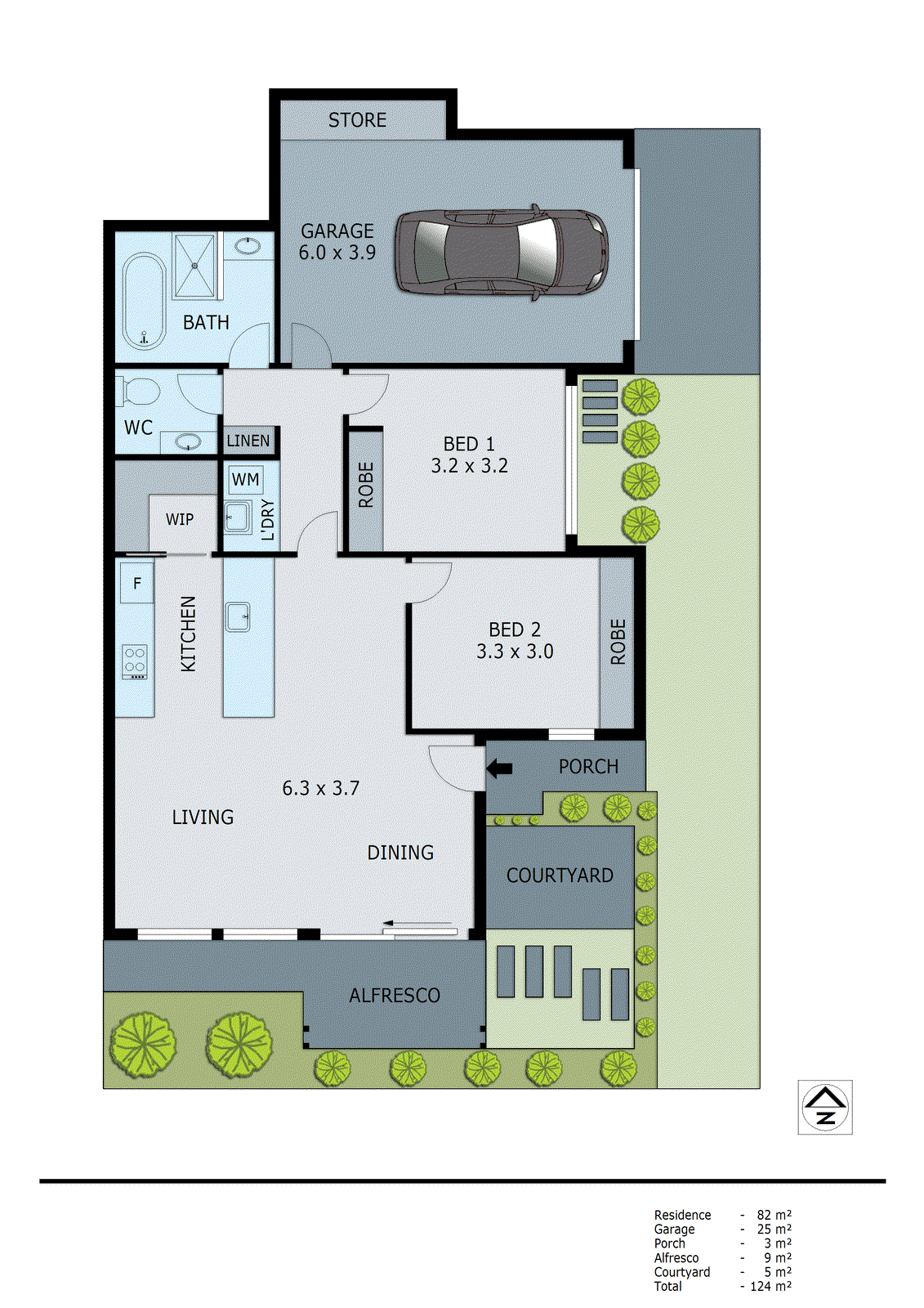 1/23 Abercrombie Avenue, Keysborough VIC 3173 - Floorplan