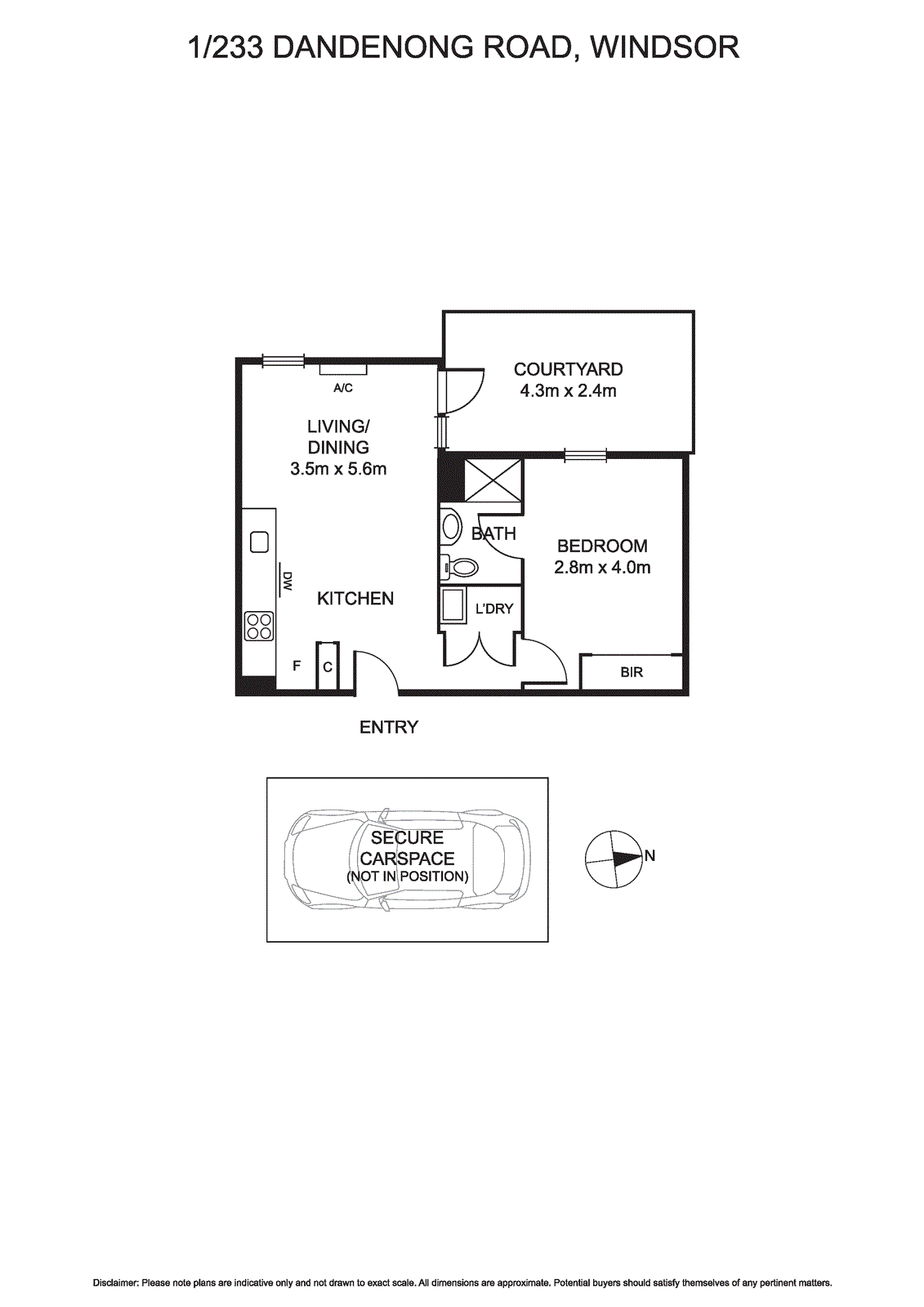 1/233 Dandenong Road, Windsor VIC 3181 - Floorplan