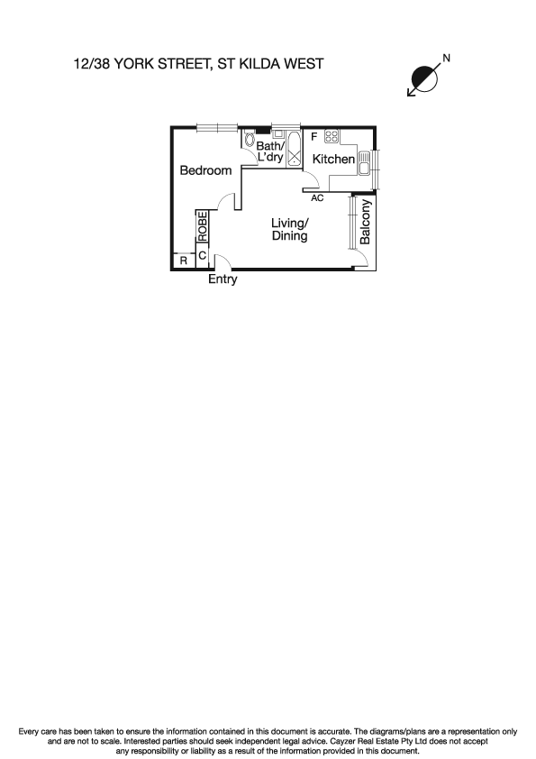 12/38 York Street, ST KILDA WEST VIC 3182 - Floorplan