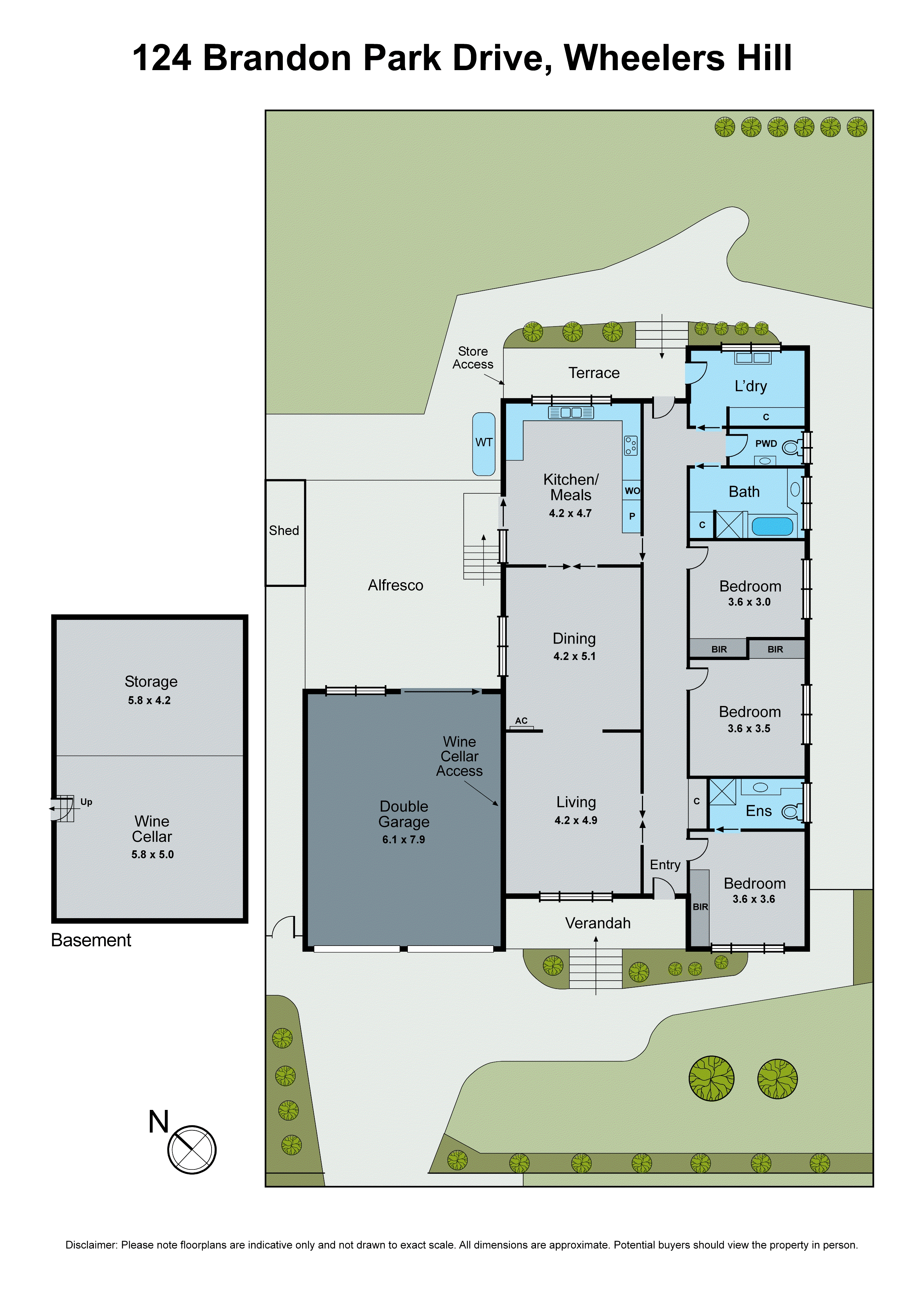 124 Brandon Park Drive, Wheelers Hill VIC 3150 - Floorplan