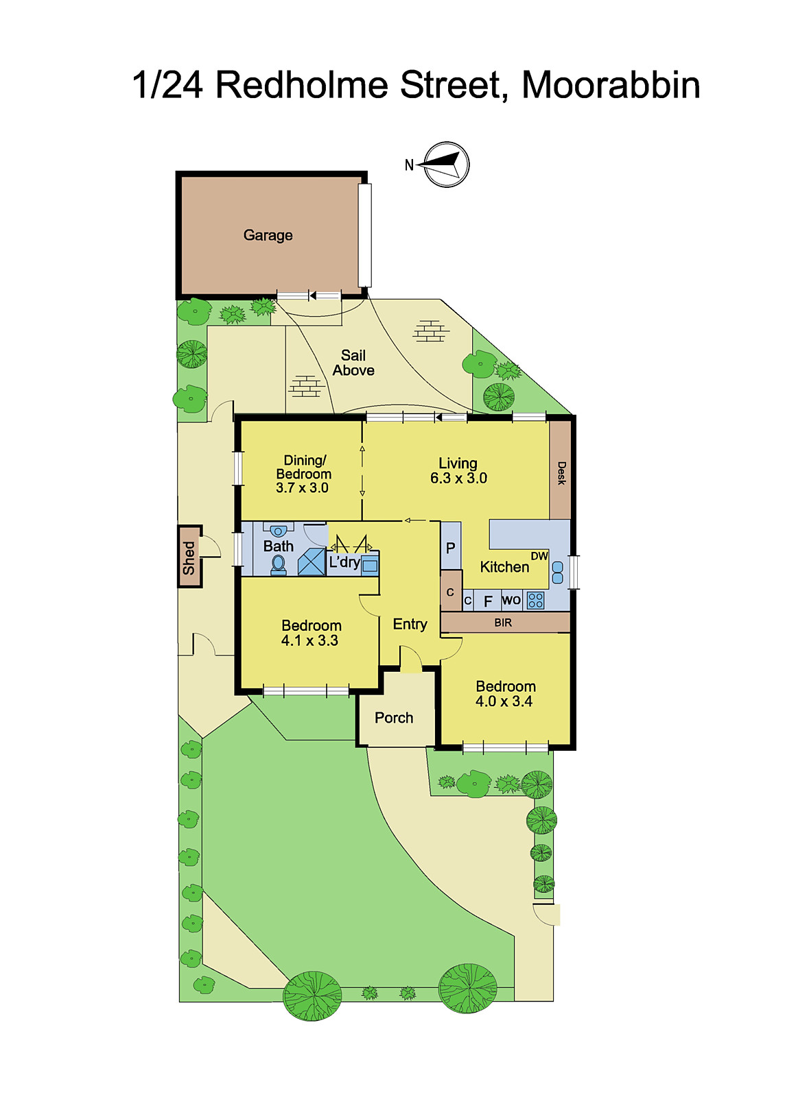 1/24 Redholme Street, Moorabbin VIC 3189 - Floorplan