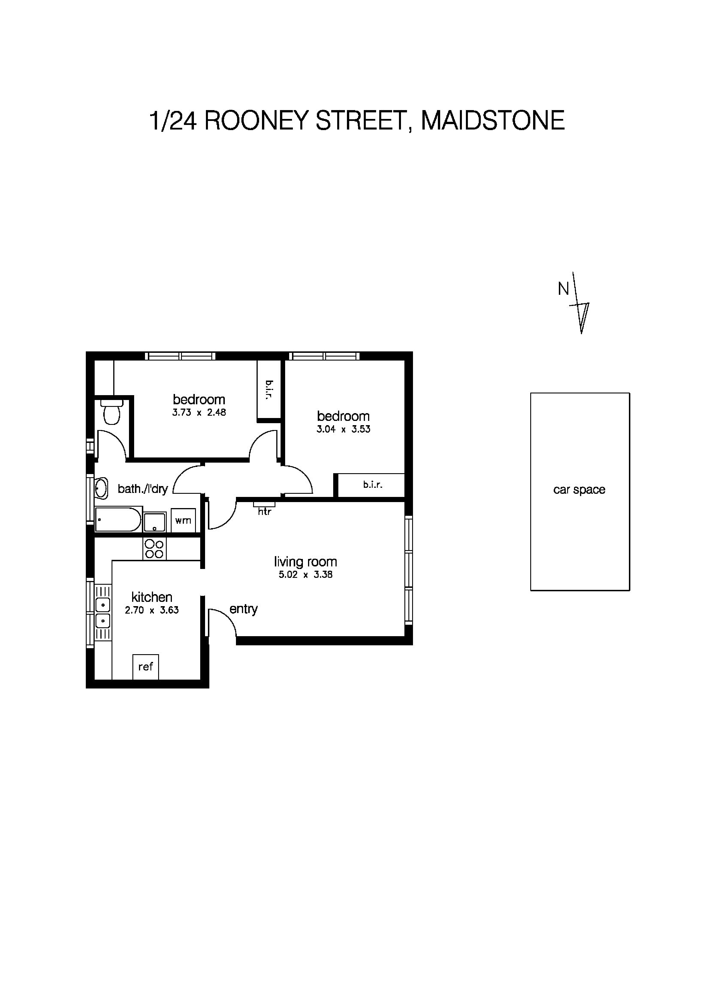 1/24 Rooney Street, MAIDSTONE VIC 3012 - Floorplan