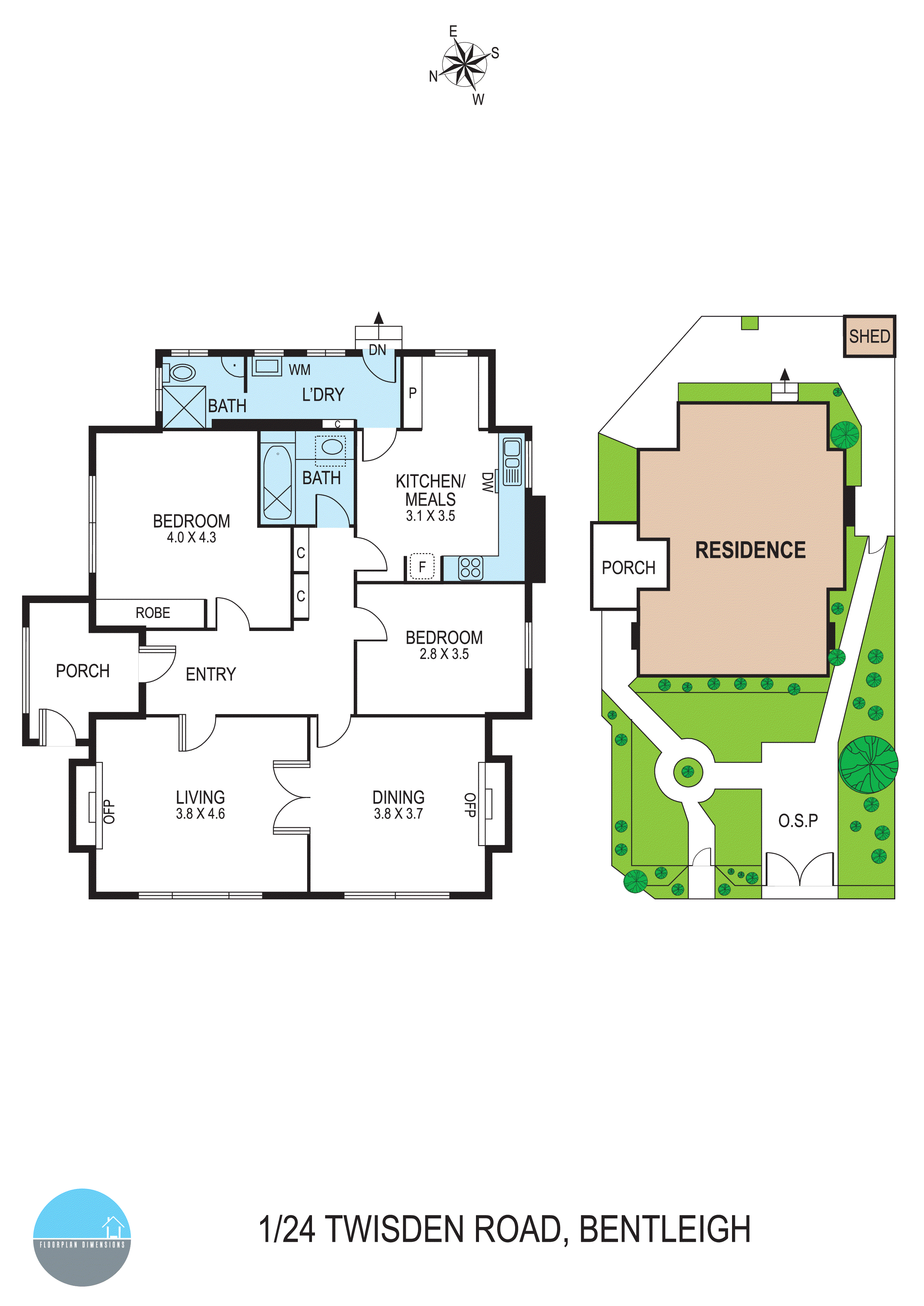 1/24 Twisden Road, Bentleigh VIC 3204 - Floorplan