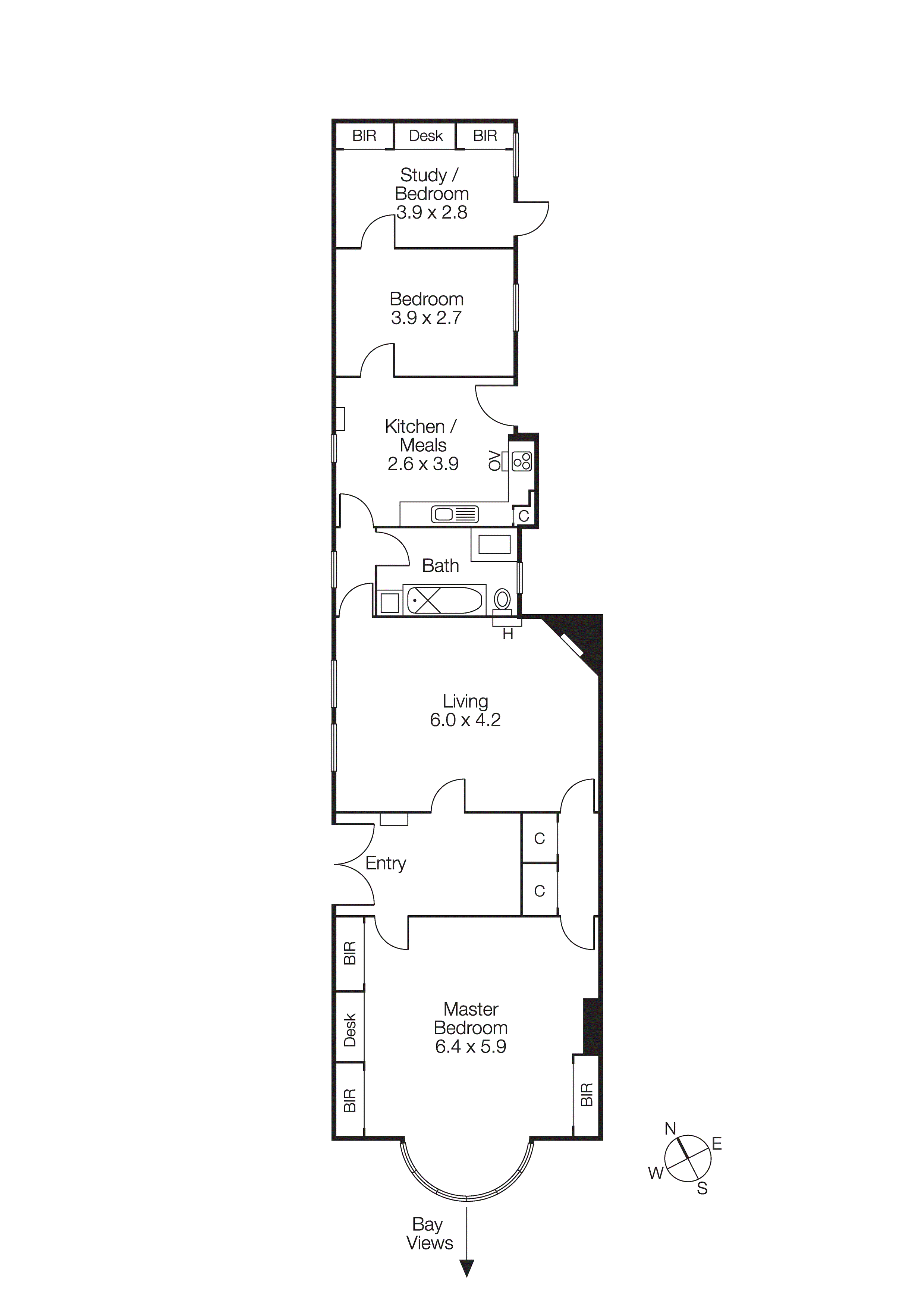 1/241 Beaconsfield Parade, Middle Park VIC 3206 - Floorplan