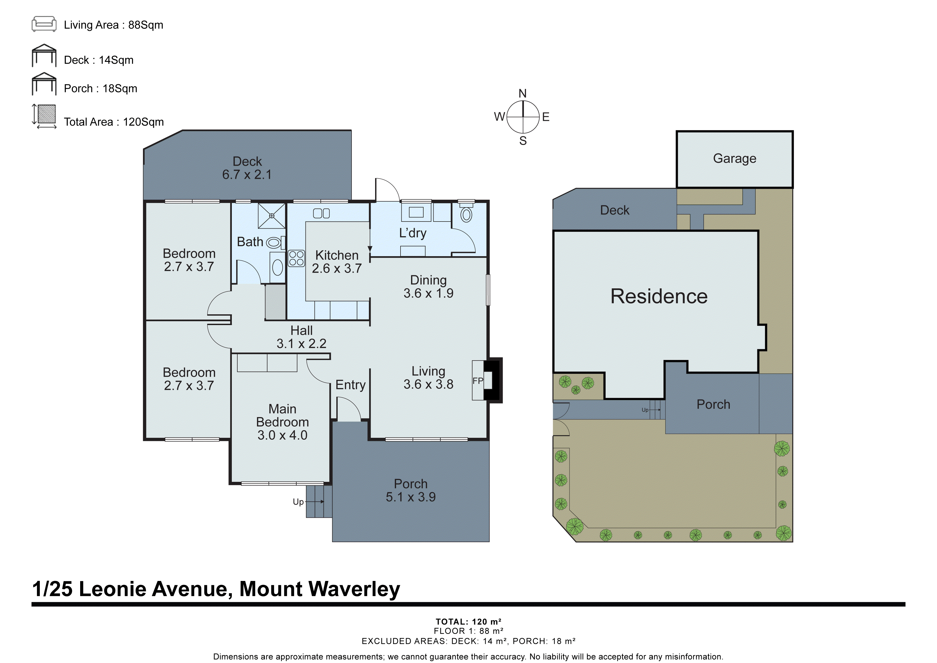 1/25 Leonie Avenue, Mount Waverley VIC 3149 - Floorplan