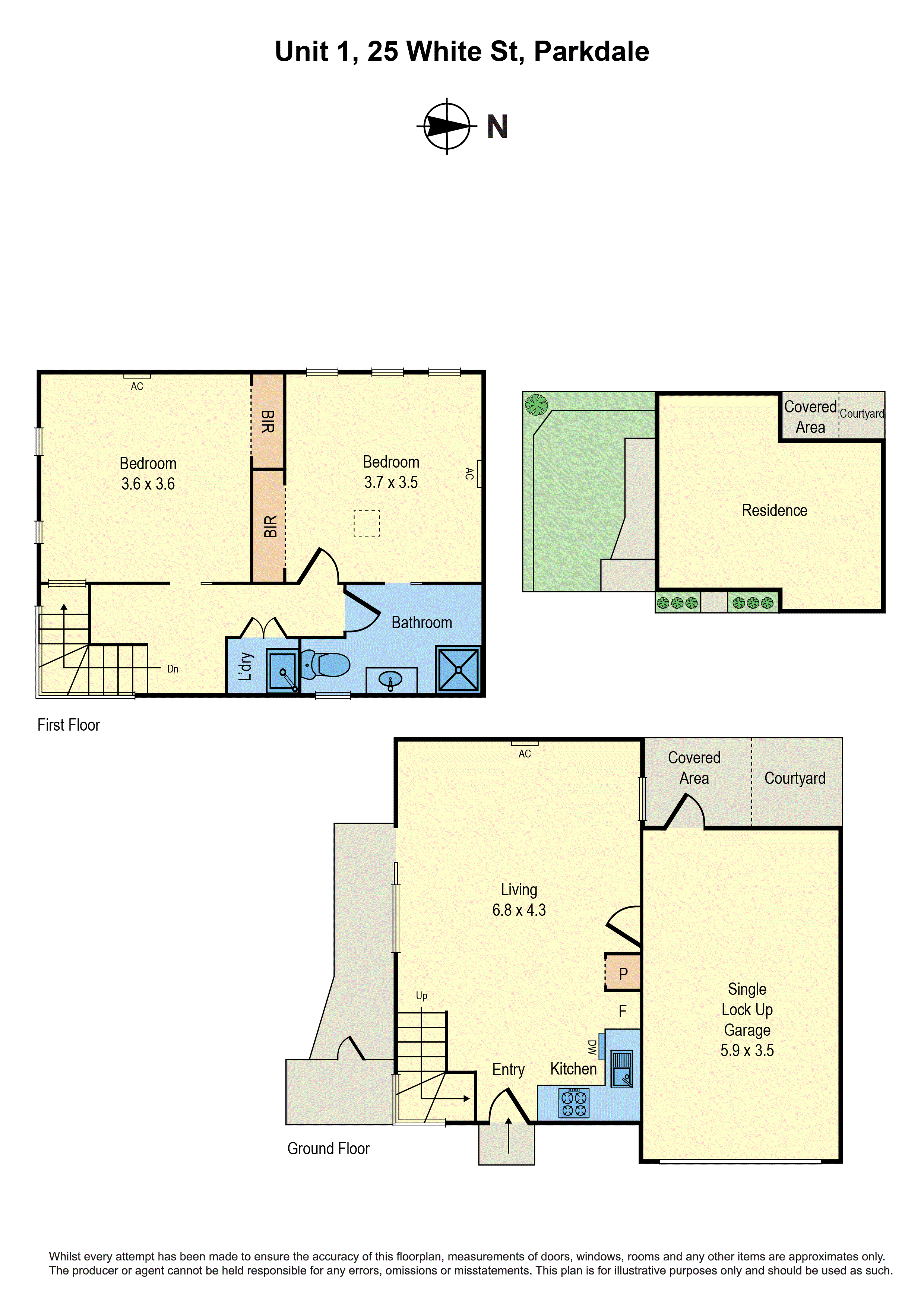 1/25 White Street, Parkdale VIC 3195 - Floorplan